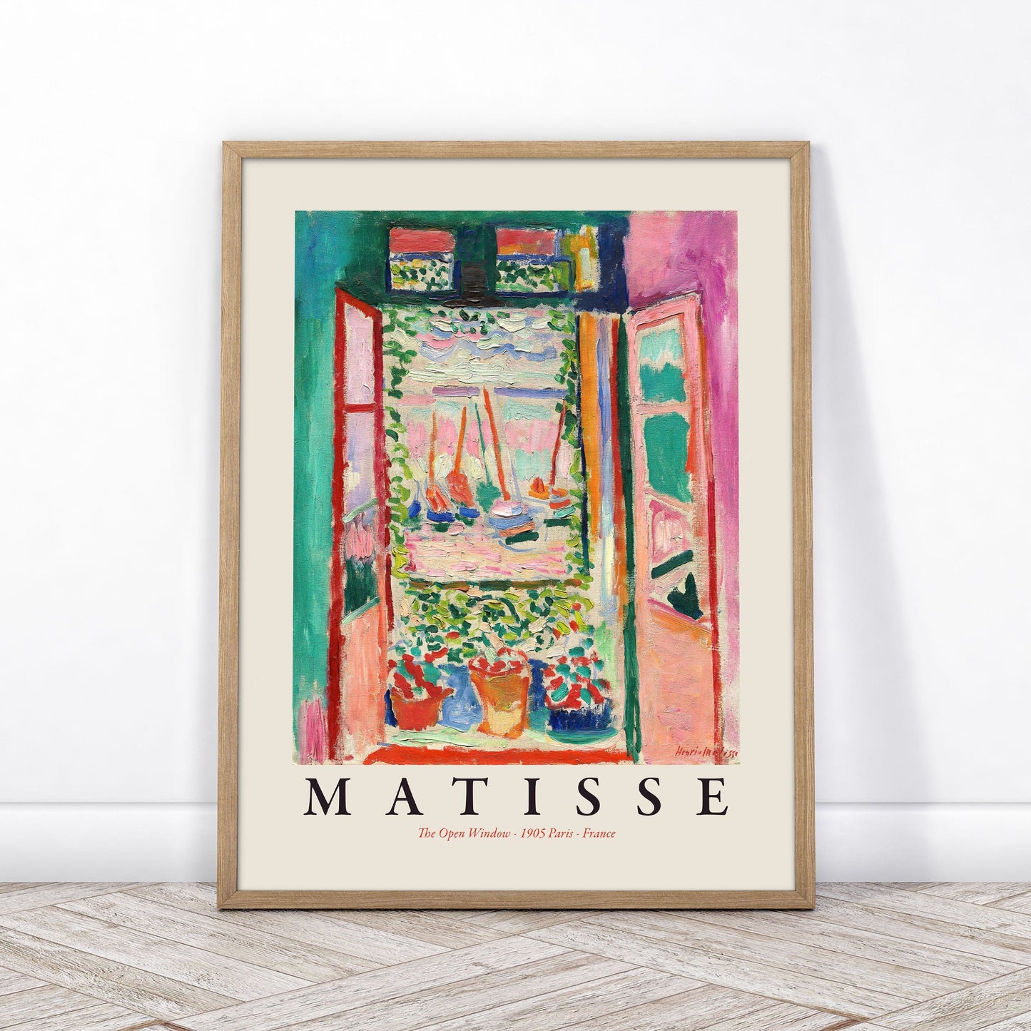 Home Poster Decor Print The Open Window by Henri Matisse,  La Fenêtre ouverte à collioure, Mid Century Modern Prints