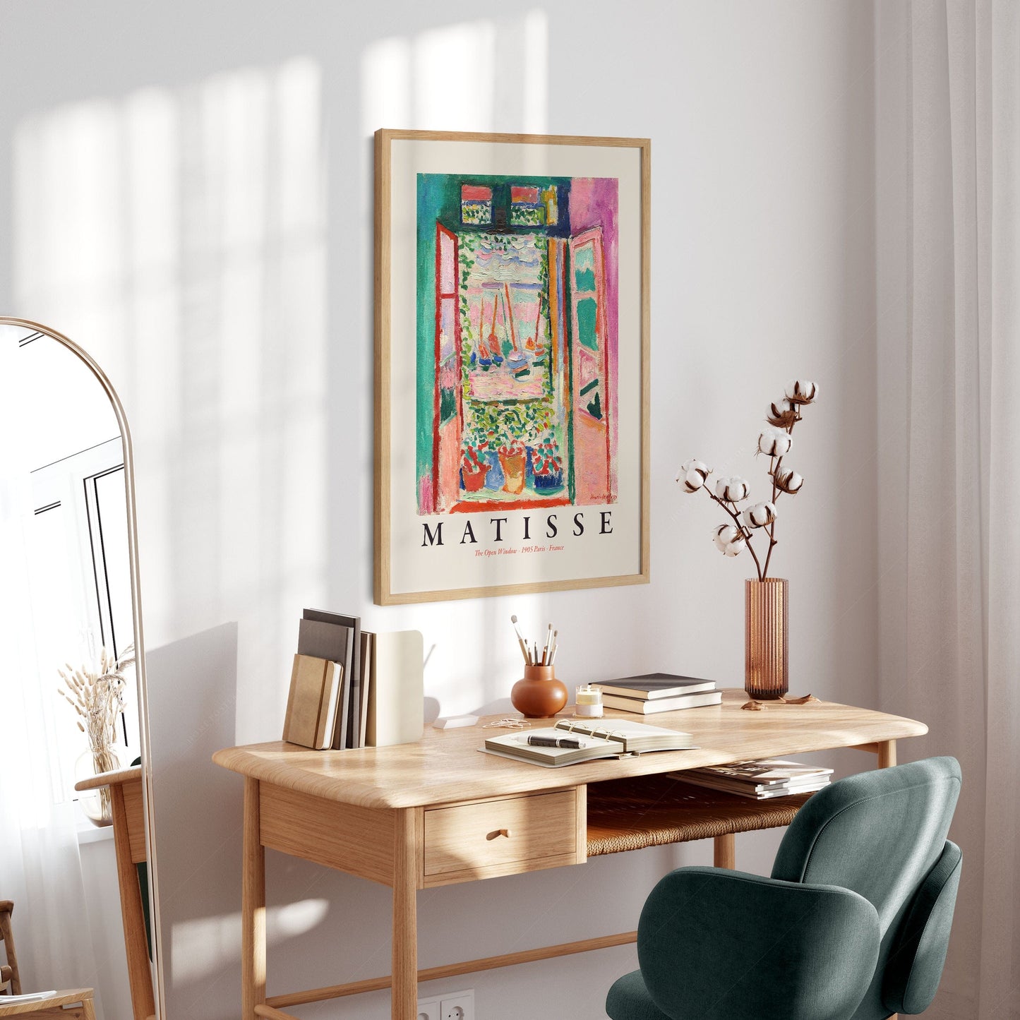 Home Poster Decor Print The Open Window by Henri Matisse,  La Fenêtre ouverte à collioure, Mid Century Modern Prints