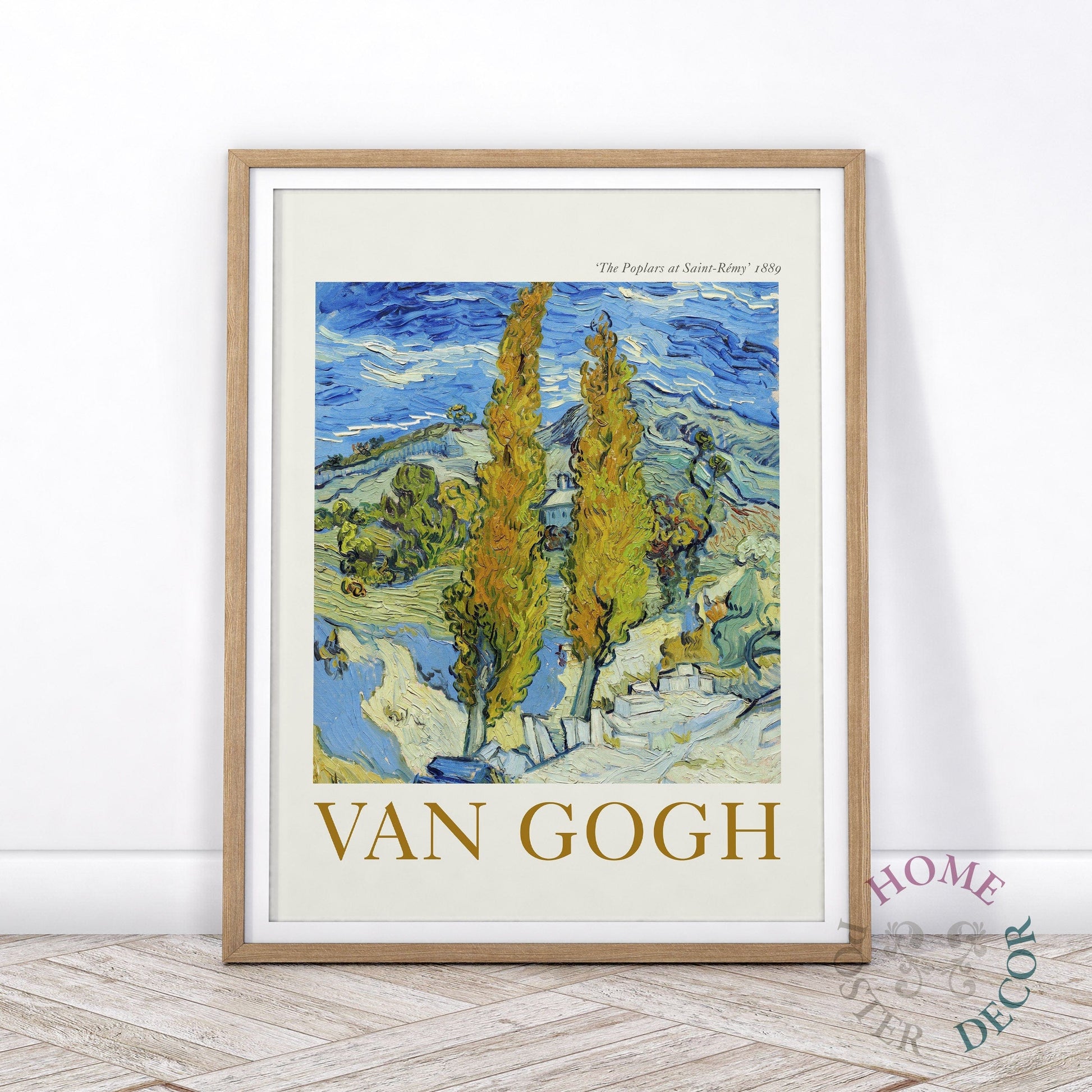 Home Poster Decor Single Van Gogh Art, The Poplars, Tree Landscape, Living Room Wall Art