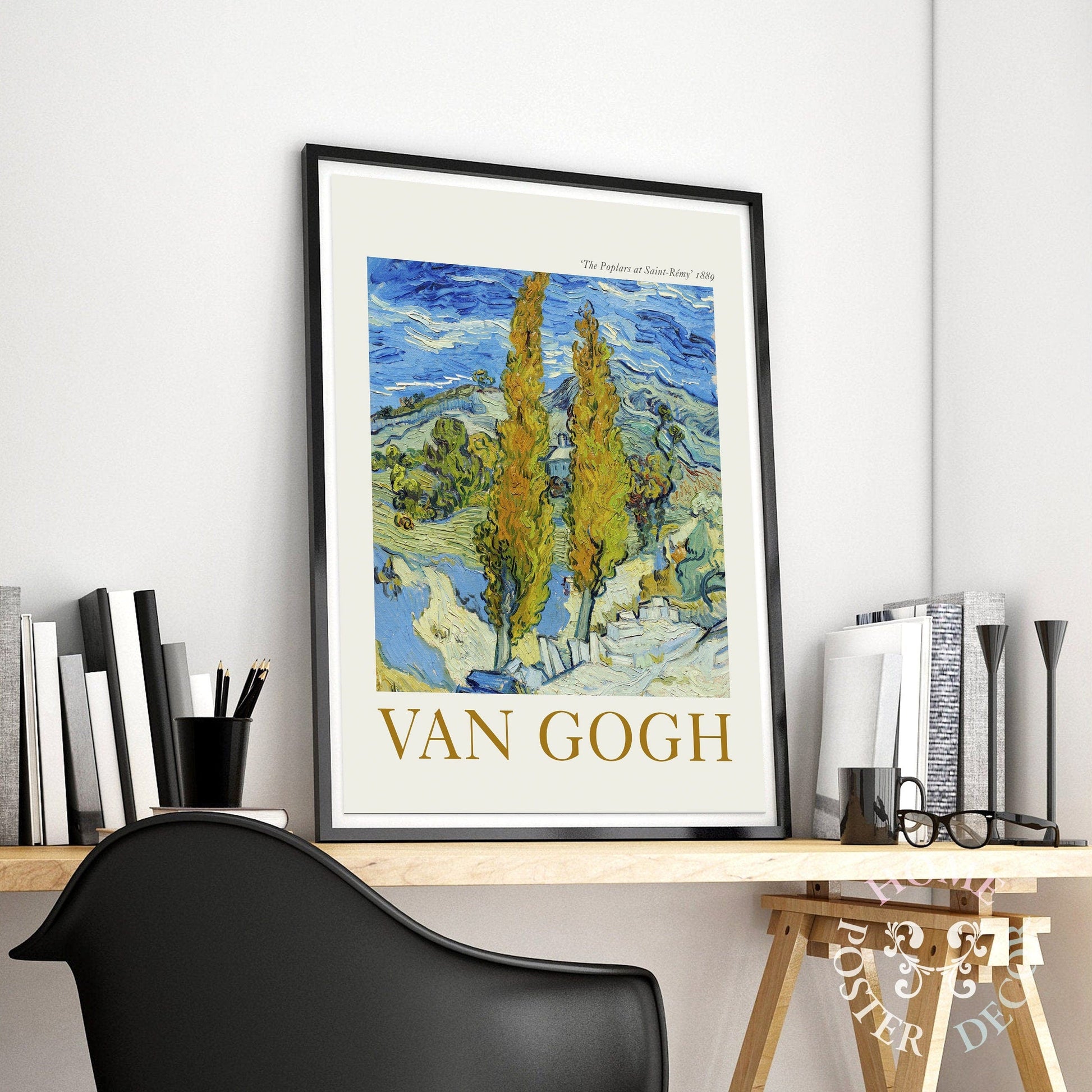 Home Poster Decor Single Van Gogh Art, The Poplars, Tree Landscape, Living Room Wall Art
