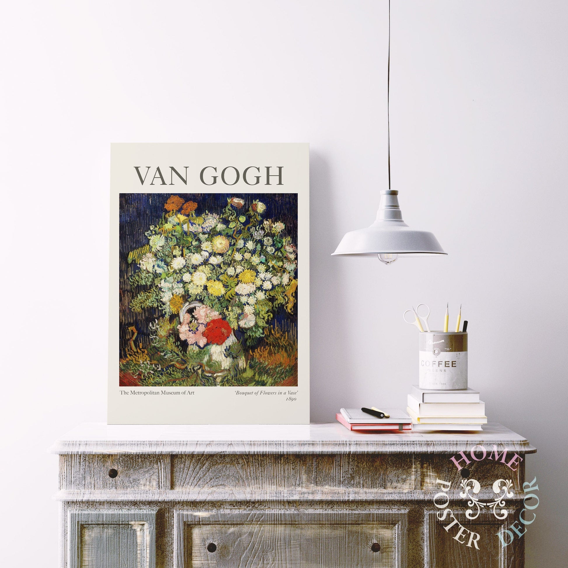 Home Poster Decor Van Gogh Poster, Bouquet of Flowers in a Vase (1890), Van Gogh Print, Floral Painting, Flowers Print, Anniversary Gift