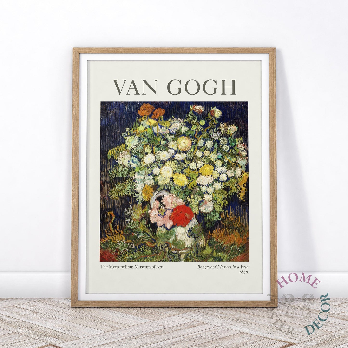 Home Poster Decor Single Van Gogh Poster, Bouquet of Flowers in a Vase, Anniversary Gift