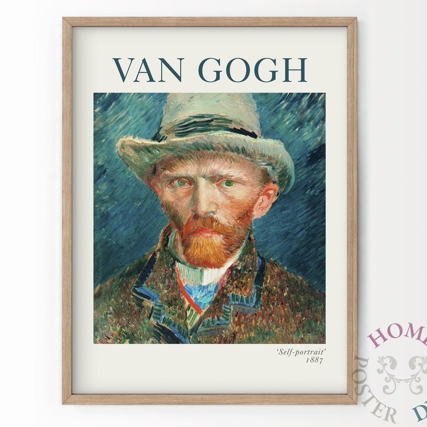 Home Poster Decor Van Gogh Poster, Self Portrait Wall Art, Van Gogh Print, Classic Painting, Post-impressionist Painter, Self-portrait (1887)