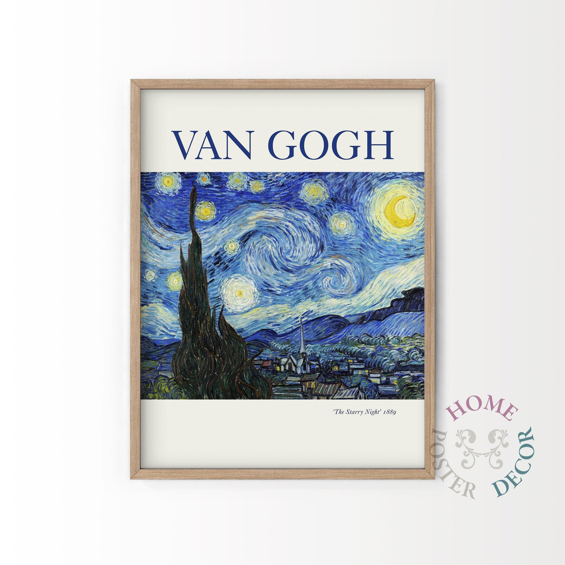 Home Poster Decor Van Gogh Poster, The Starry Night 1889, Van Gogh Painting, Famous Painting, Post-impressionist, Modern Print, Wedding Gift