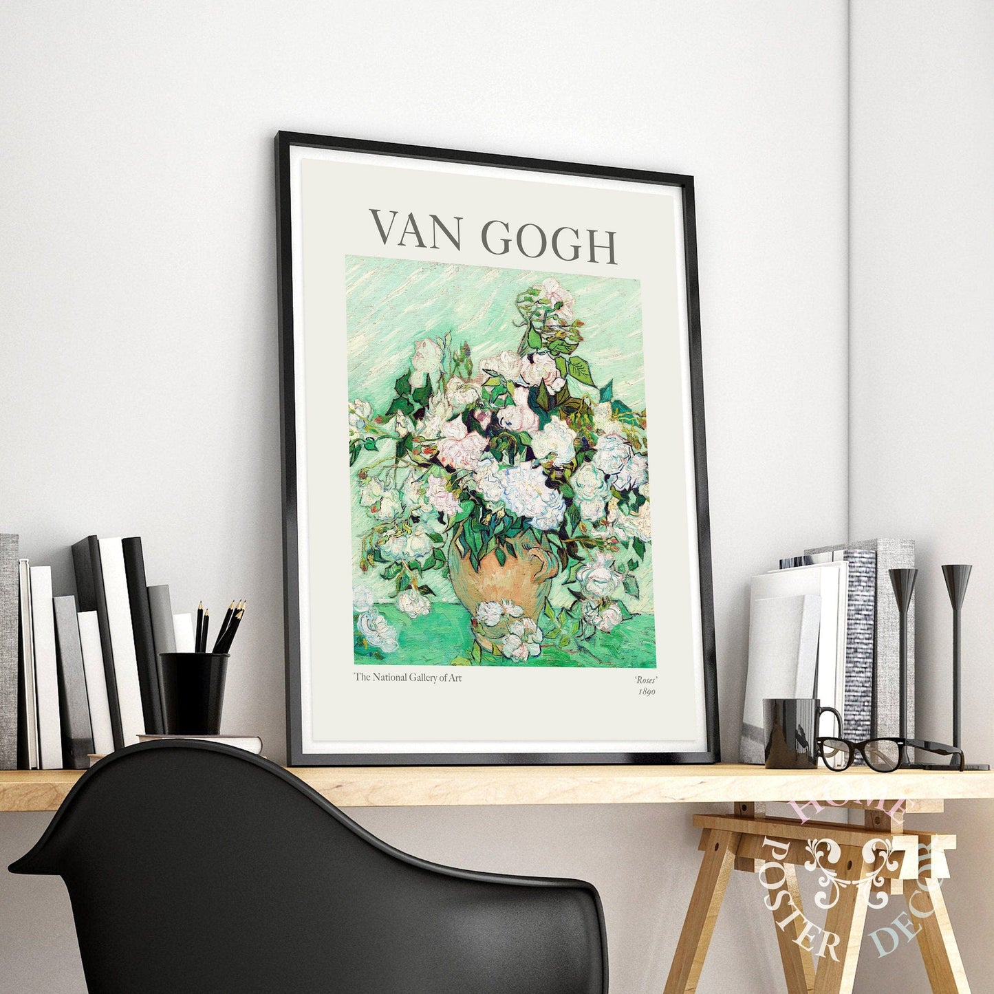 Home Poster Decor Van Gogh Poster, Van Gogh Painting, Floral Van Gogh, Flowers Painting, Post-impressionist, Roses (1890) Archival Paper up to 44"x66"