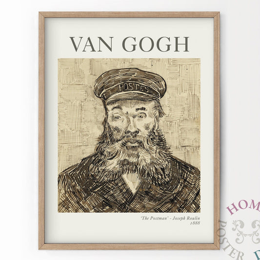 Home Poster Decor Van Gogh Poster, Van Gogh Painting, Reproduction Van Gogh, Post-impressionist Painter, The Postman, Van Gogh Print