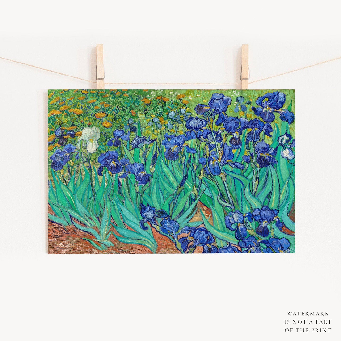 Home Poster Decor Van Gogh Print, Irises Reproduction, Famous artwork, Van Gogh Garden, Wedding Gift, Living Room Decor, Floral Artwork, Girls Bedroom Decor