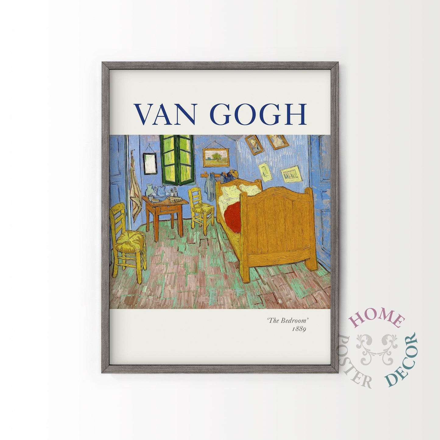 Home Poster Decor Single Van Gogh Print, The Bedroom, Famous Painting, Post-impressionist, Anniversary Gift