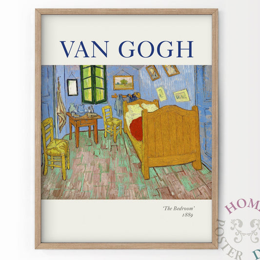 Home Poster Decor Single Van Gogh Print, The Bedroom, Famous Painting, Post-impressionist, Anniversary Gift