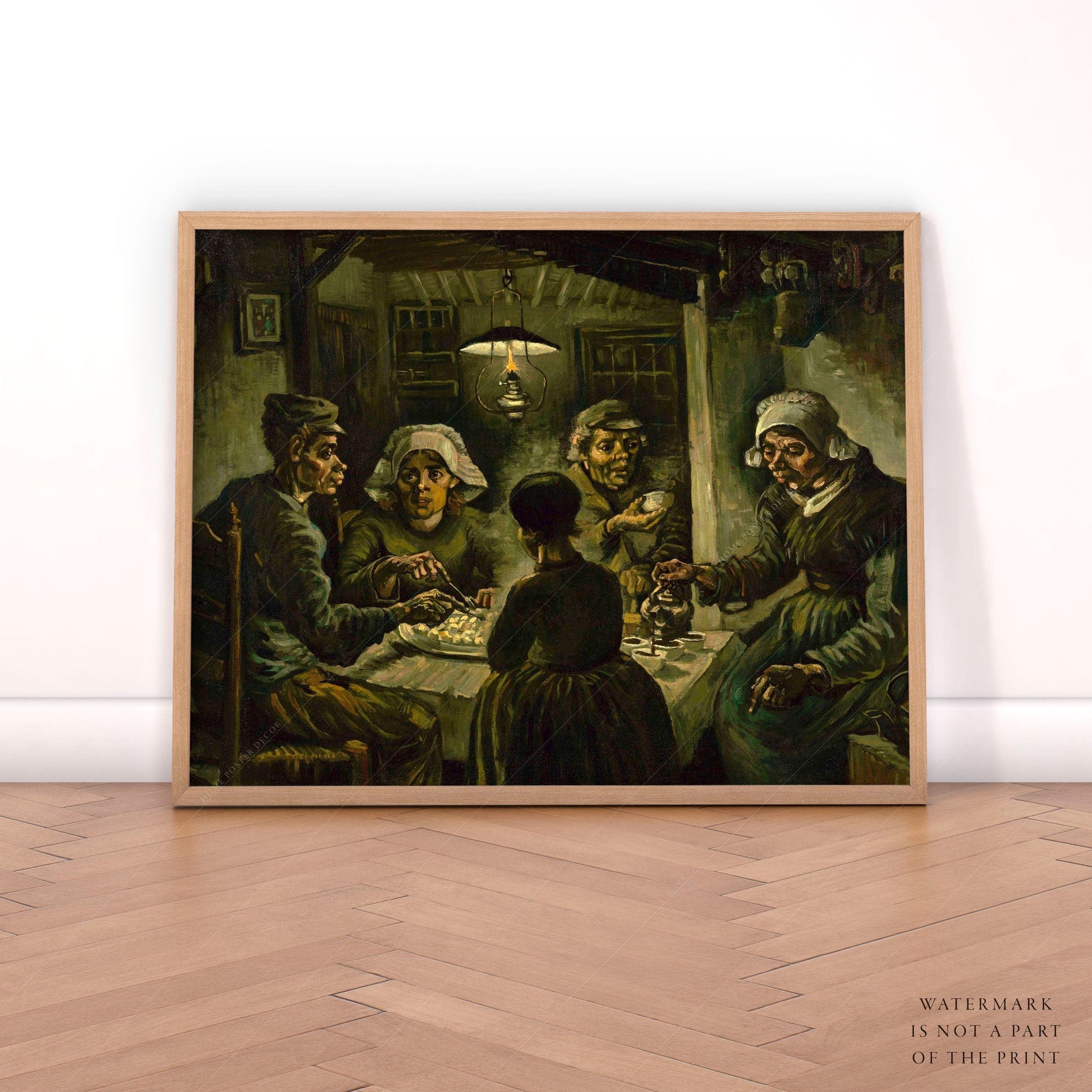 Home Poster Decor Van Gogh Print, The Potato Eaters, Famous artwork, Nightlife Art, Wedding Gift, Living Room Decor, Dark portrait, Oil painting, Dine Decor