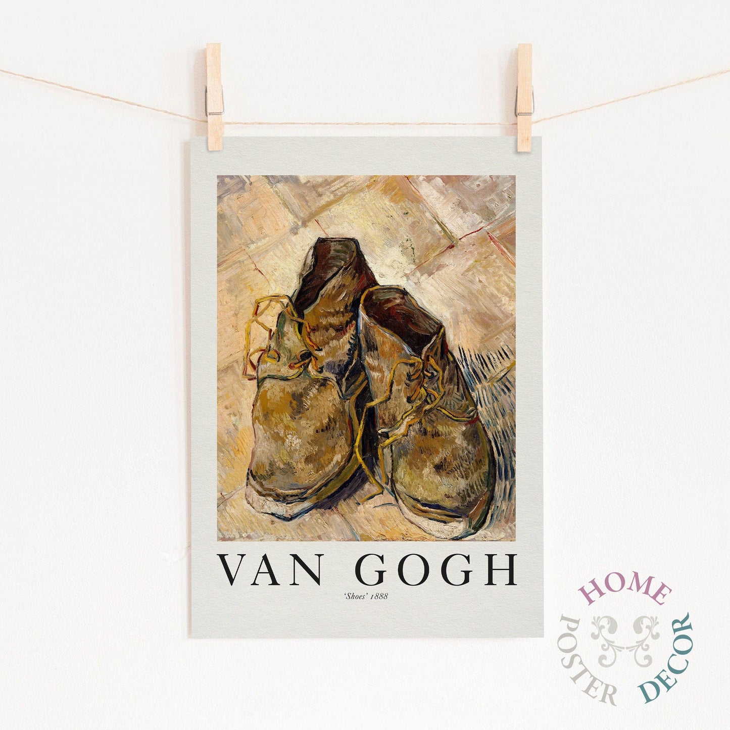 Home Poster Decor Van Gogh Print, Van Gogh Shoes, Van Gogh Painting, Post-impressionist, HIGH Quality Archival Print
