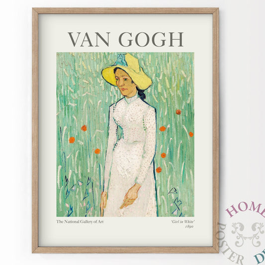 Home Poster Decor Single Van Gogh Wall Art Poster, Girl in White, Gallery Wall