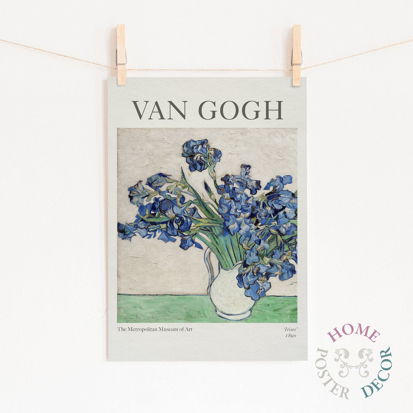 Van Gogh Poster, Irises in a White Vase