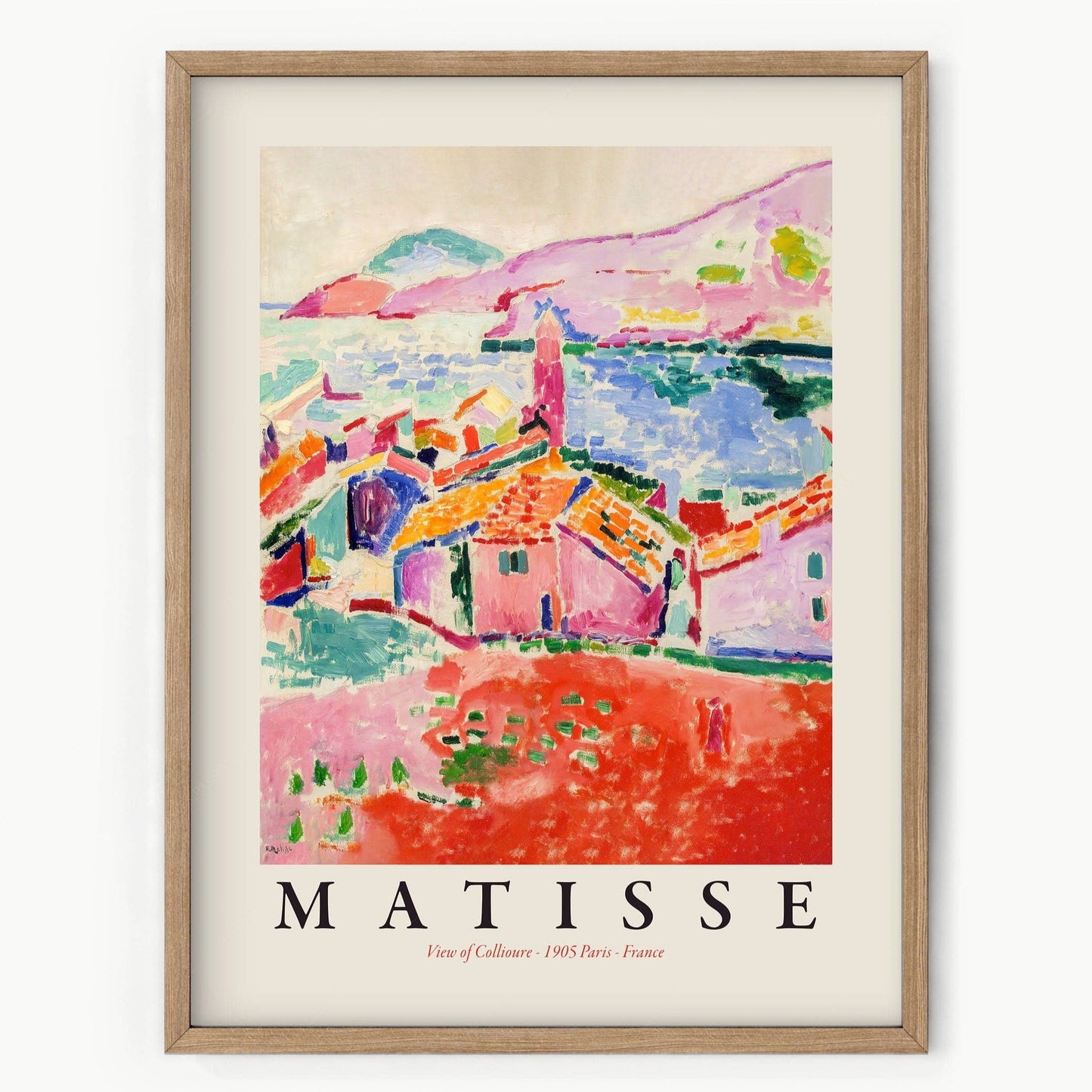 Home Poster Decor View of Collioure by Henri Matisse, Colourful Wall Decor, Mid Century Modern