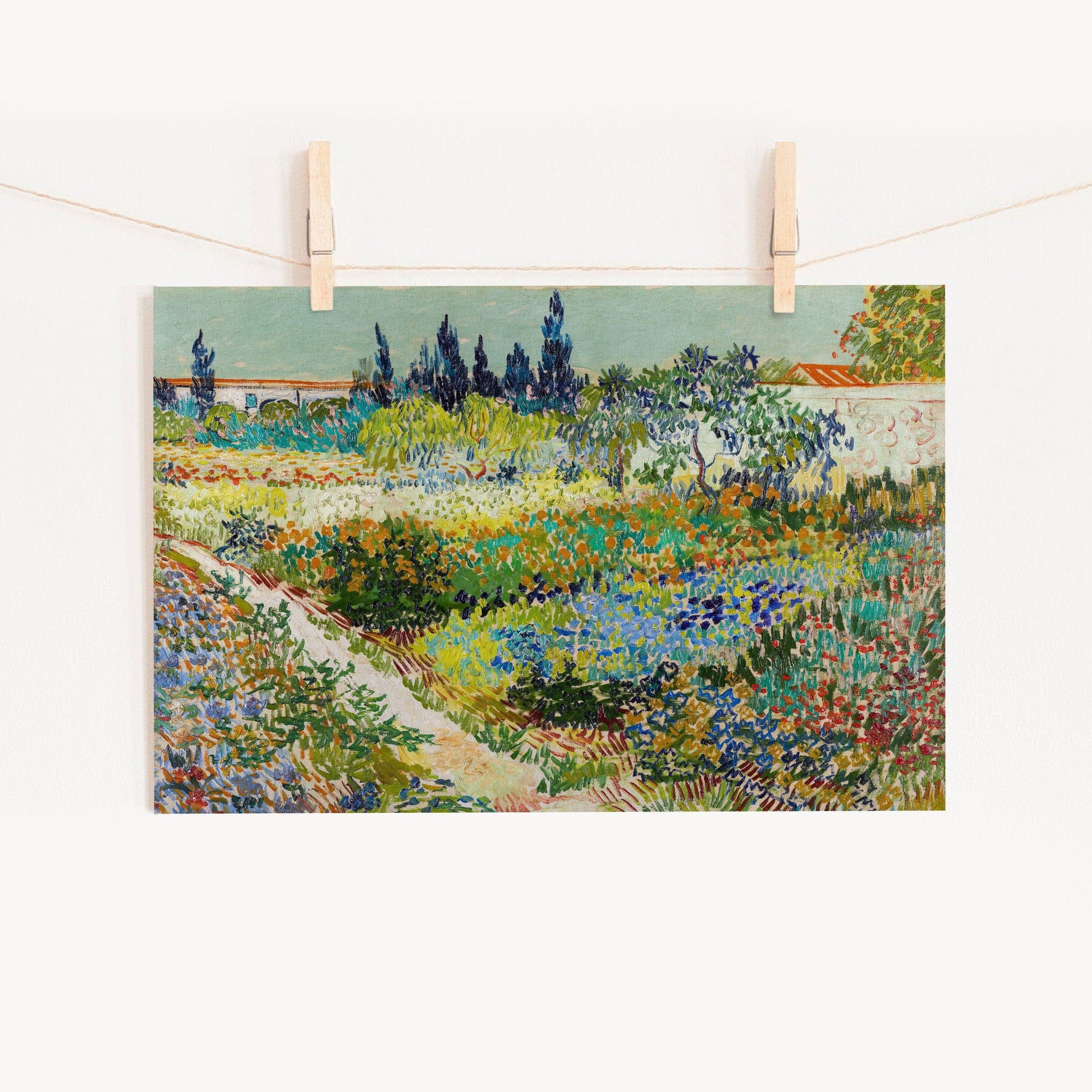 Home Poster Decor Vincent Van Gogh Print, Garden in Arles, Vintage Nature Landscape, Famous artwork, Oil Painting, Garden Art, Wedding Gift, Living Room 33