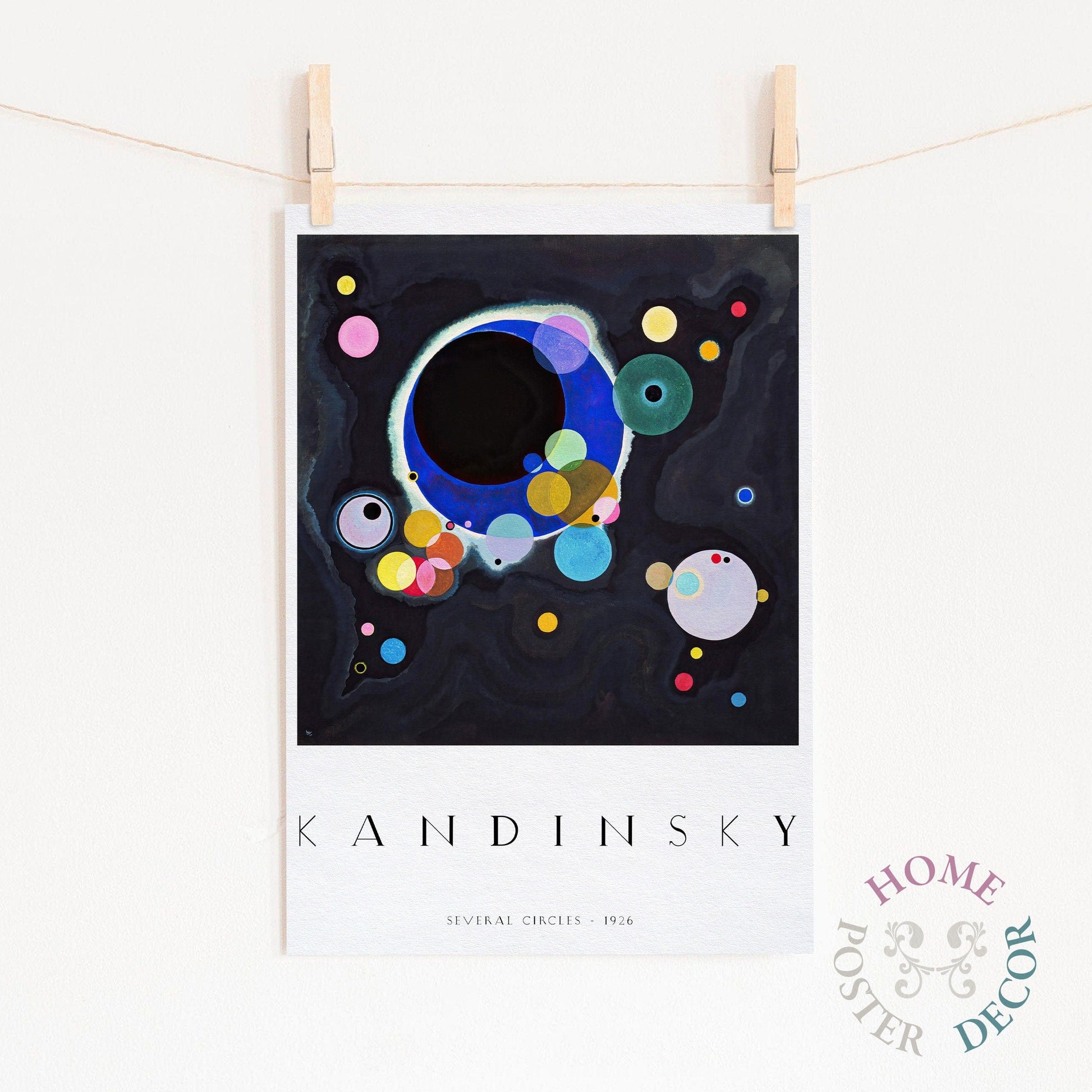 Home Poster Decor Wassily Kandinsky Poster, Abstract Wall Art, Office Decor, Exhibition Poster, Kandinsky Print, Museum Quality Paper