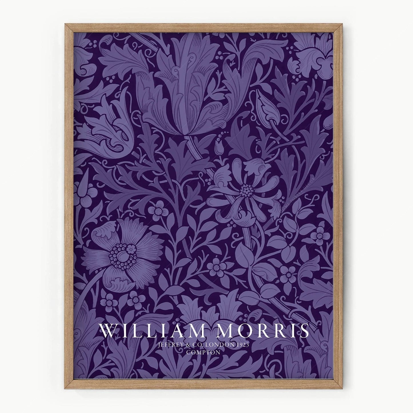 Home Poster Decor Single William Morris Art, Purple Wall Art, Botanical Print, Mother Gift Idea