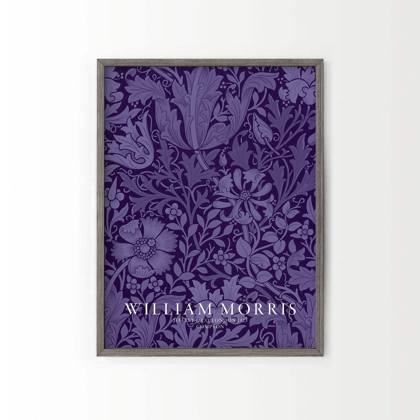 Home Poster Decor Single William Morris Art, Purple Wall Art, Botanical Print, Mother Gift Idea