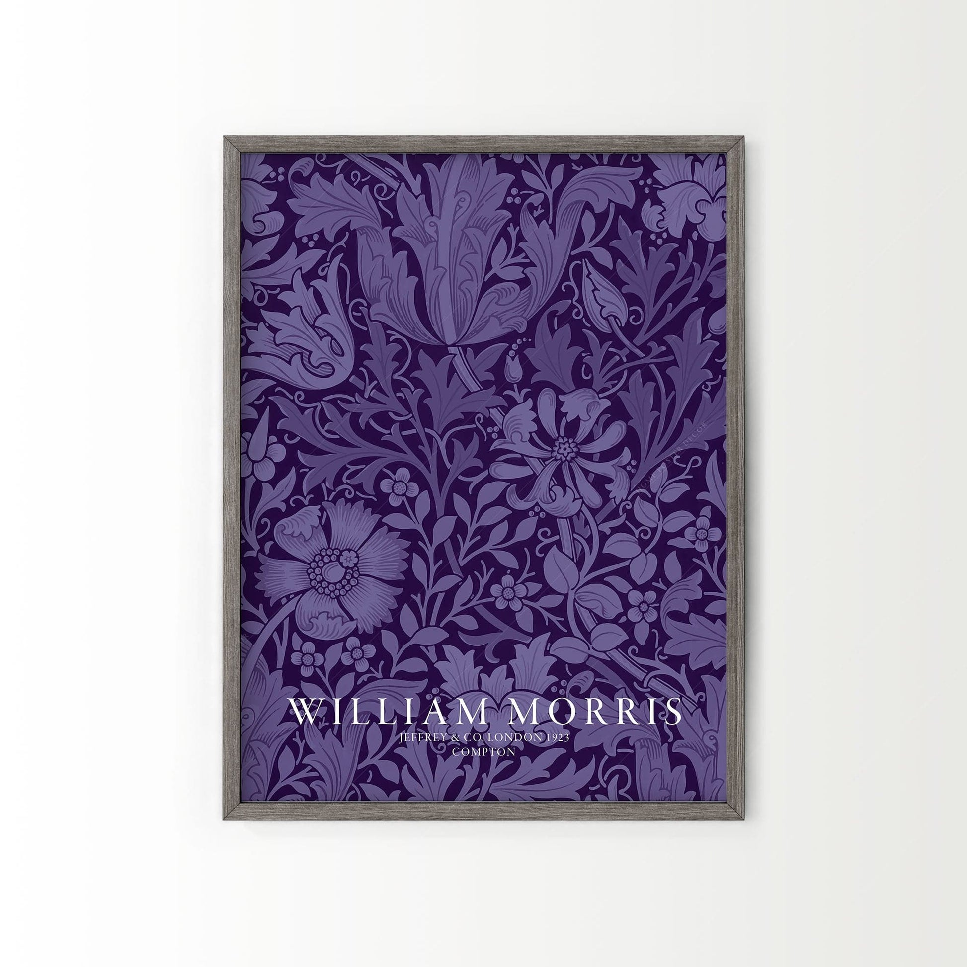 Home Poster Decor Single William Morris Art, Purple Wall Art, Botanical Print, Mother Gift Idea