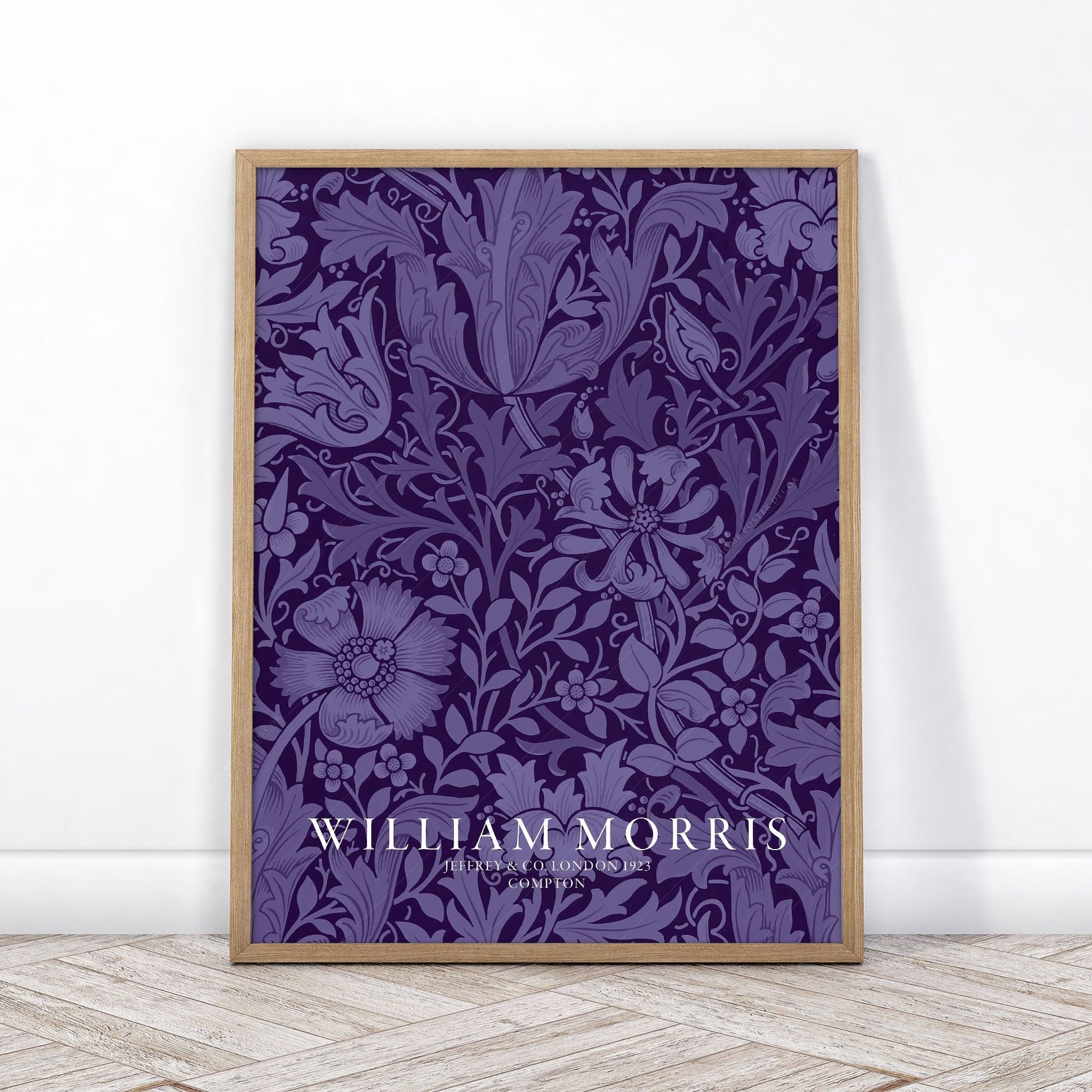 Home Poster Decor Single William Morris Art, Purple Wall Art, Botanical Print, Mother Gift Idea