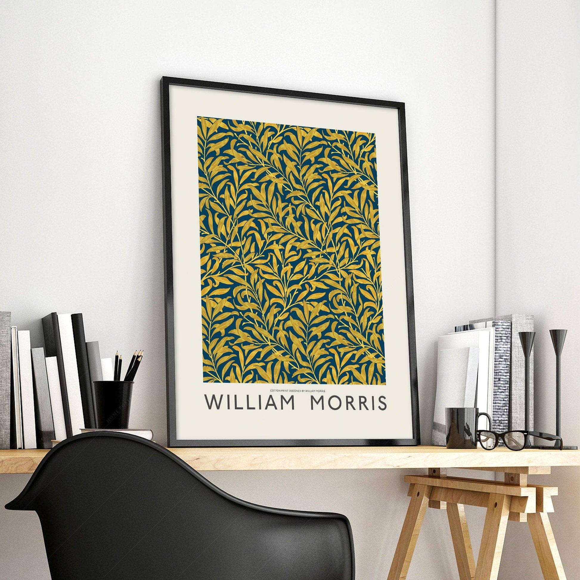 Home Poster Decor Single William Morris Art, Willow Bough,Leaves pattern, Tropical Leaf