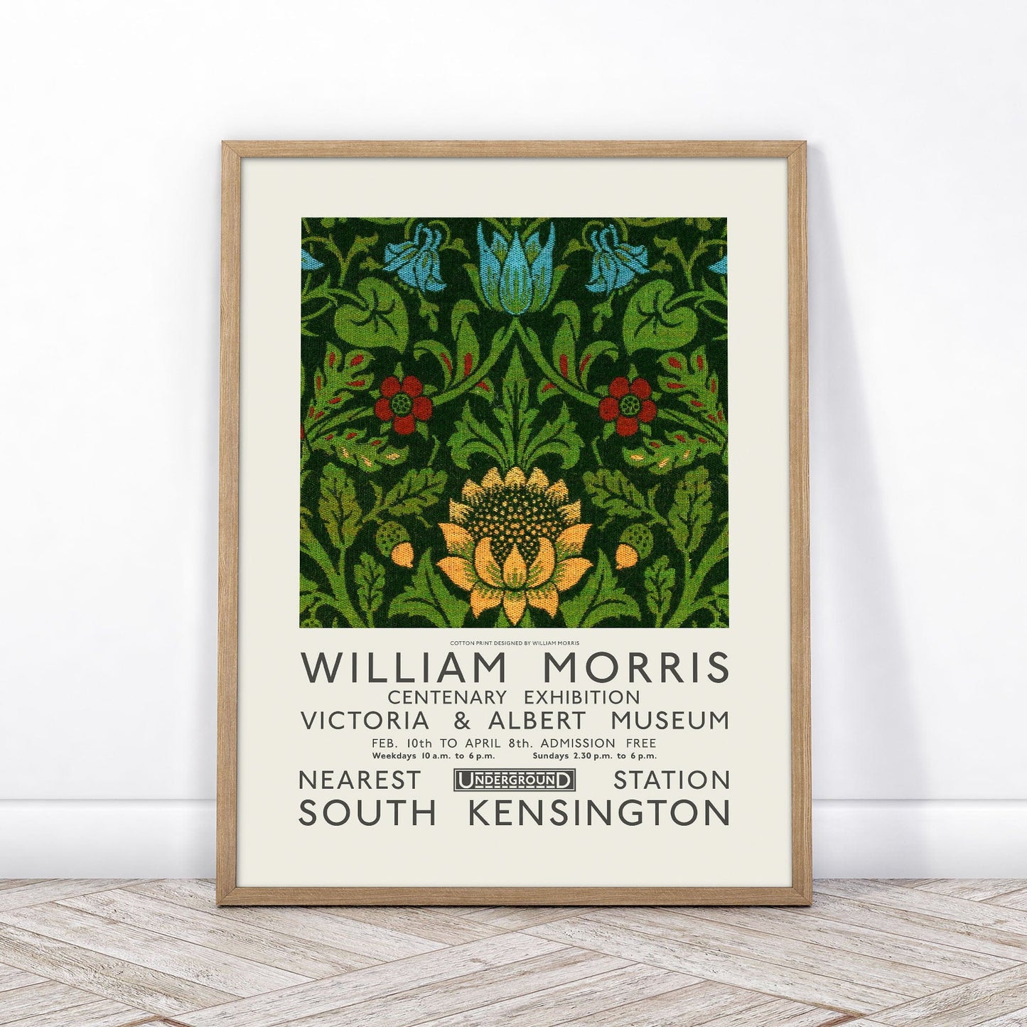 Home Poster Decor Single William Morris, Exhibition poster, Green Abstract art, Garden Wall Art