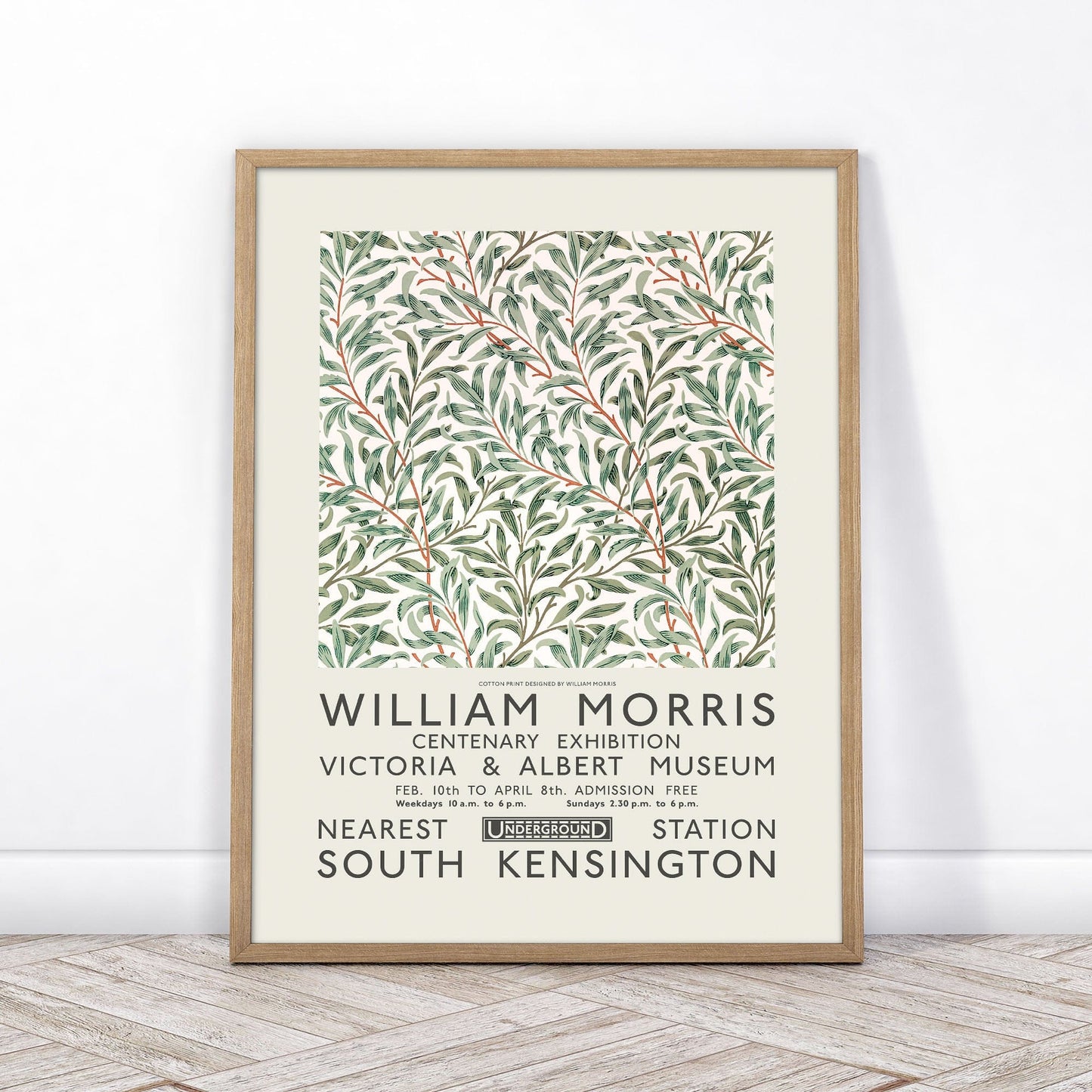 Home Poster Decor Single William Morris, Exhibition poster, Leaves pattern, Summer and Spring