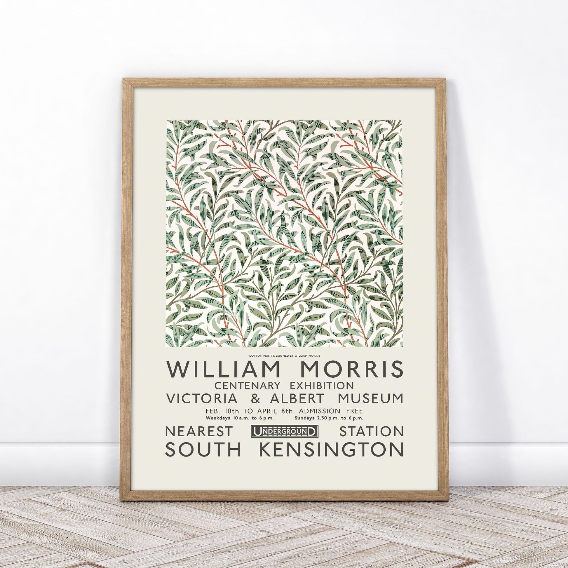 Home Poster Decor Single William Morris, Exhibition poster, Leaves pattern, Summer and Spring