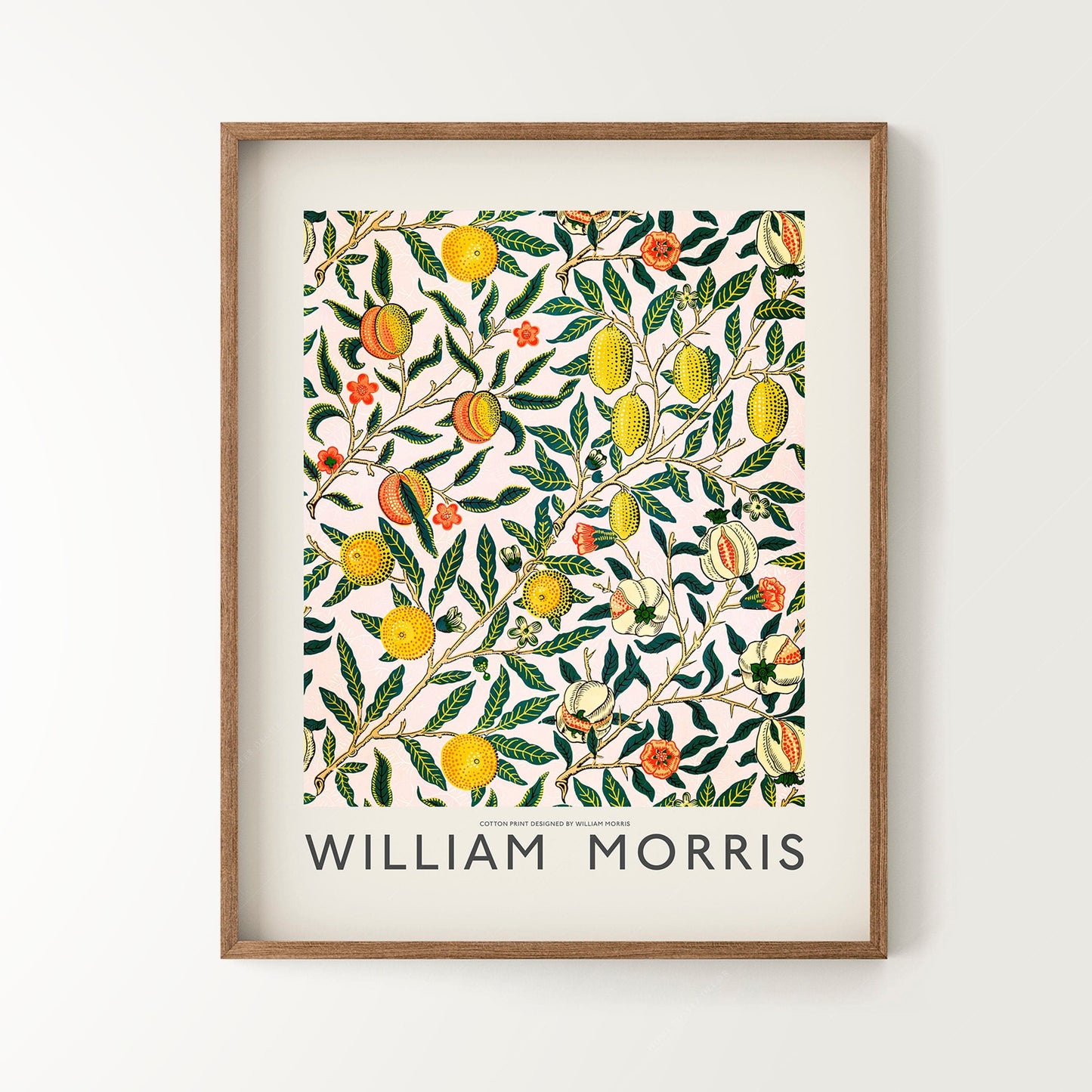 Home Poster Decor William Morris Gallery, Set of 4 Prints, Morris Pimpernel, Compton Floral  Willow Bough, Strawberry Thief, Citrus Lemon Art, Green Leaves