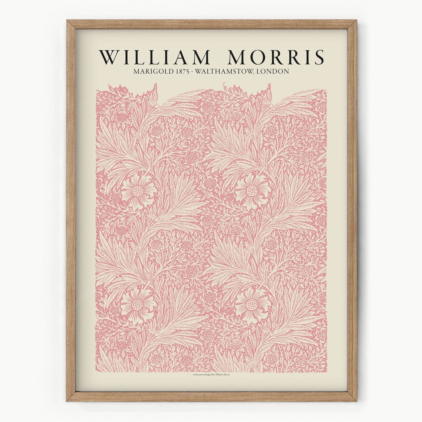 Home Poster Decor Single William Morris,, Marigold Print, Pink Wall Art, Bedroom Decor