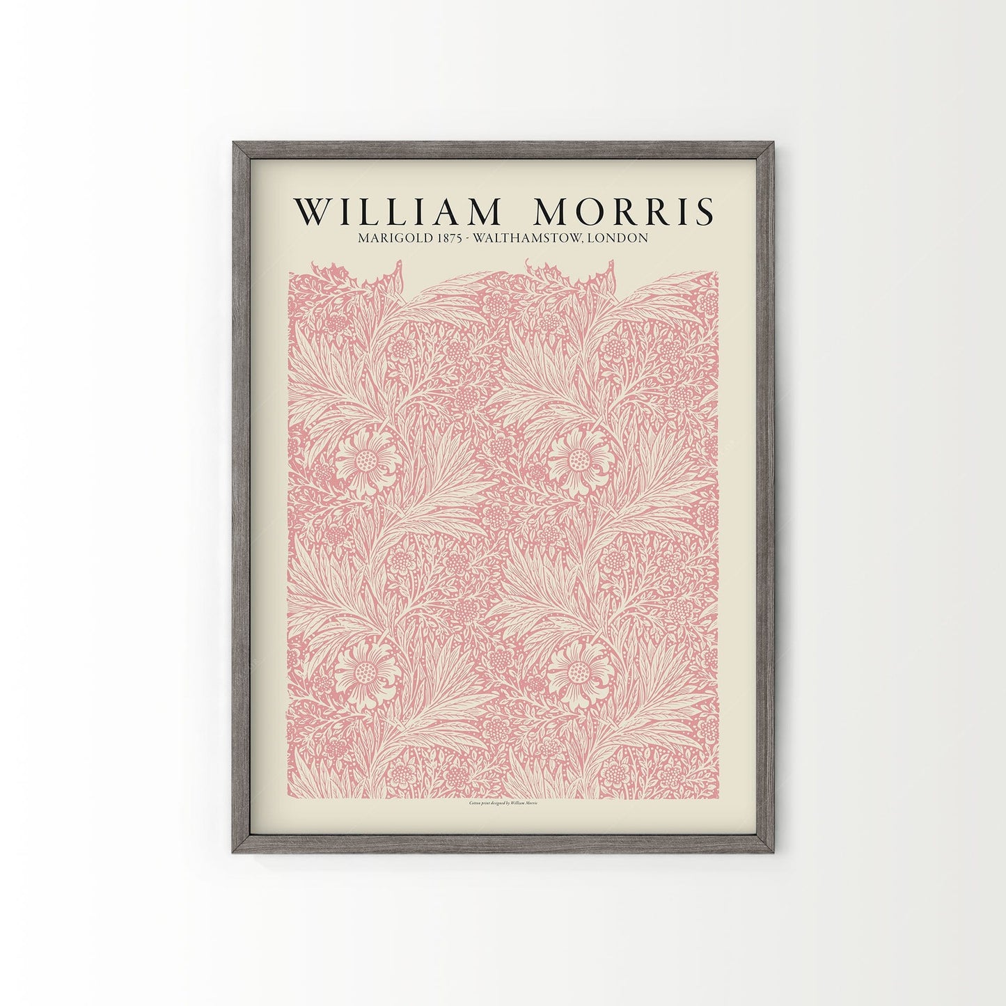 Home Poster Decor Single William Morris,, Marigold Print, Pink Wall Art, Bedroom Decor