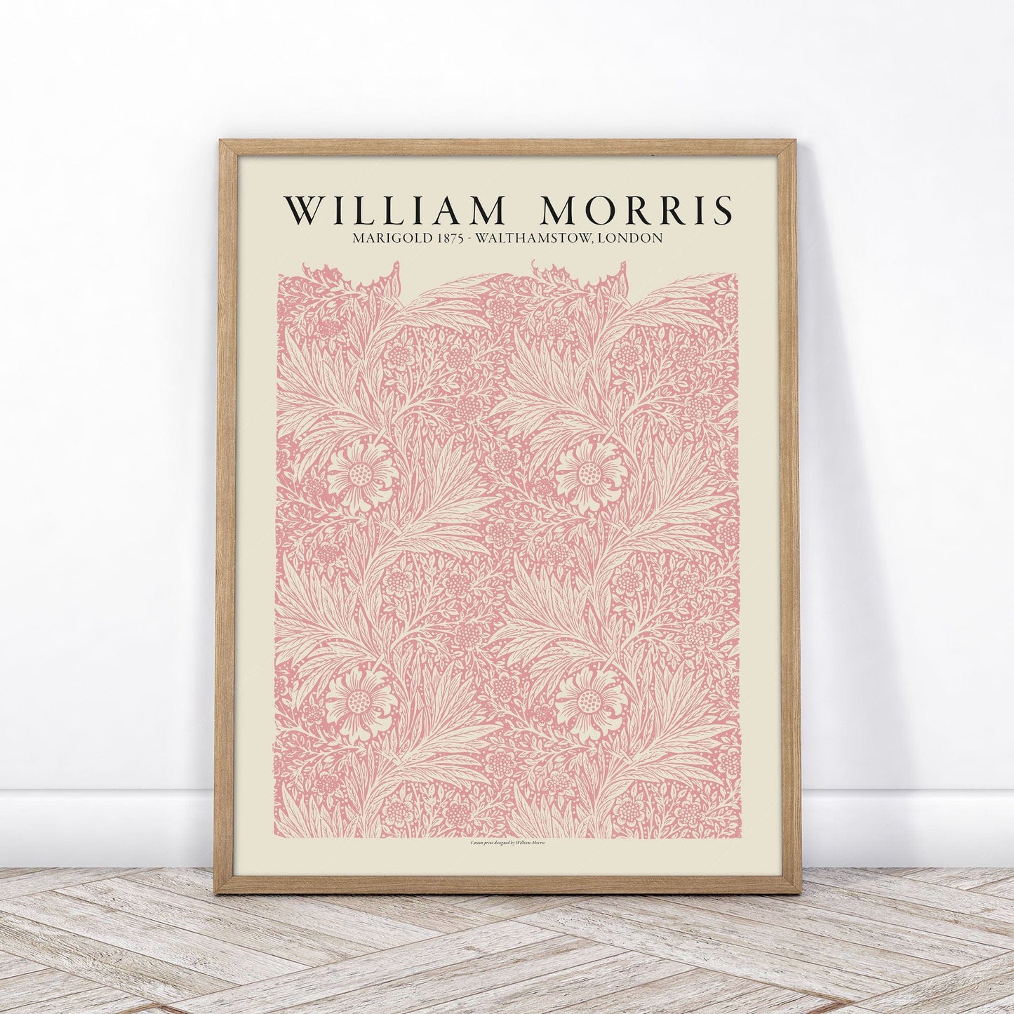 Home Poster Decor Single William Morris,, Marigold Print, Pink Wall Art, Bedroom Decor