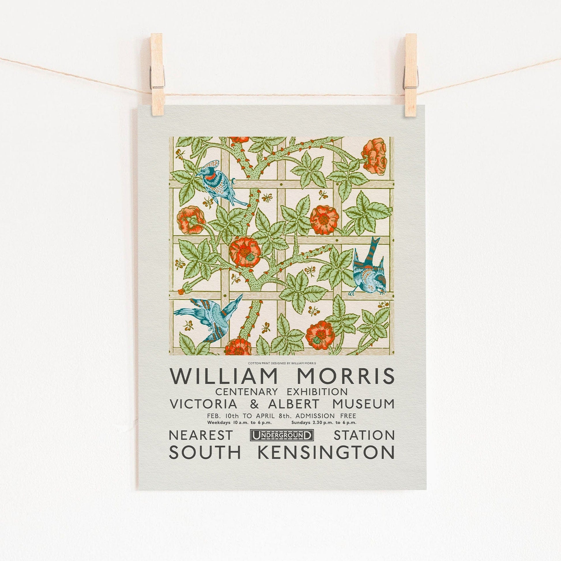 Home Poster Decor Single William Morris poster, Flower print, Dine Wall Decor 9