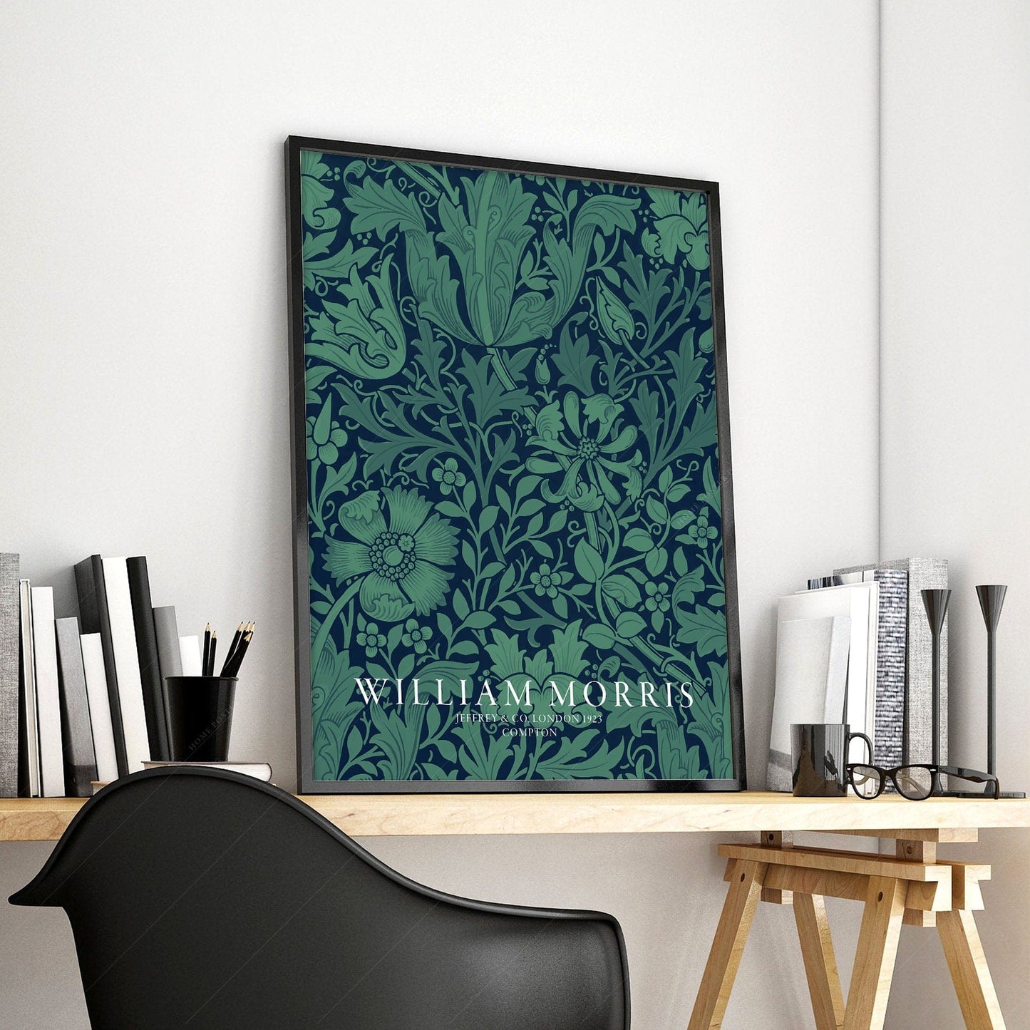 Home Poster Decor Single William Morris Poster, Green Print,  Botanical Wall Art, Abstract Green Poster