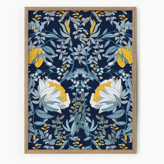 Home Poster Decor Single William Morris Print,  Anniversary Gift, Indigo Blue, Living Room Decor