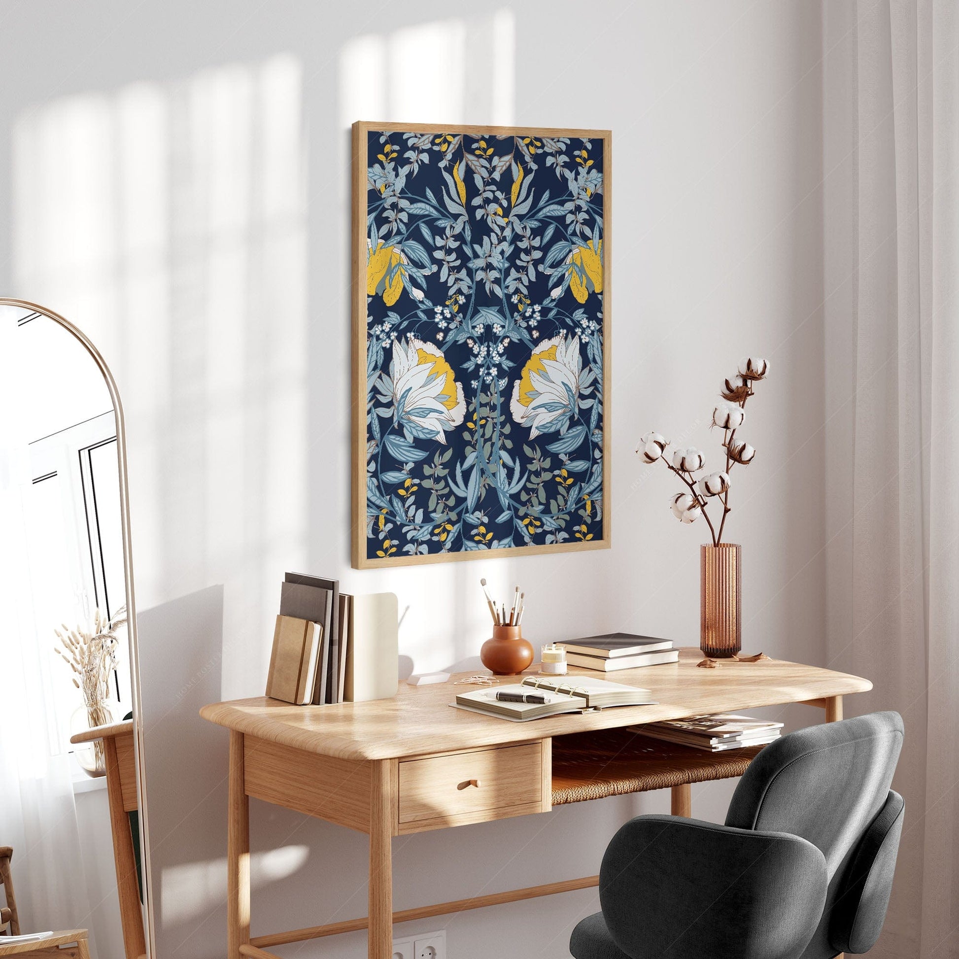 Home Poster Decor Single William Morris Print,  Anniversary Gift, Indigo Blue, Living Room Decor