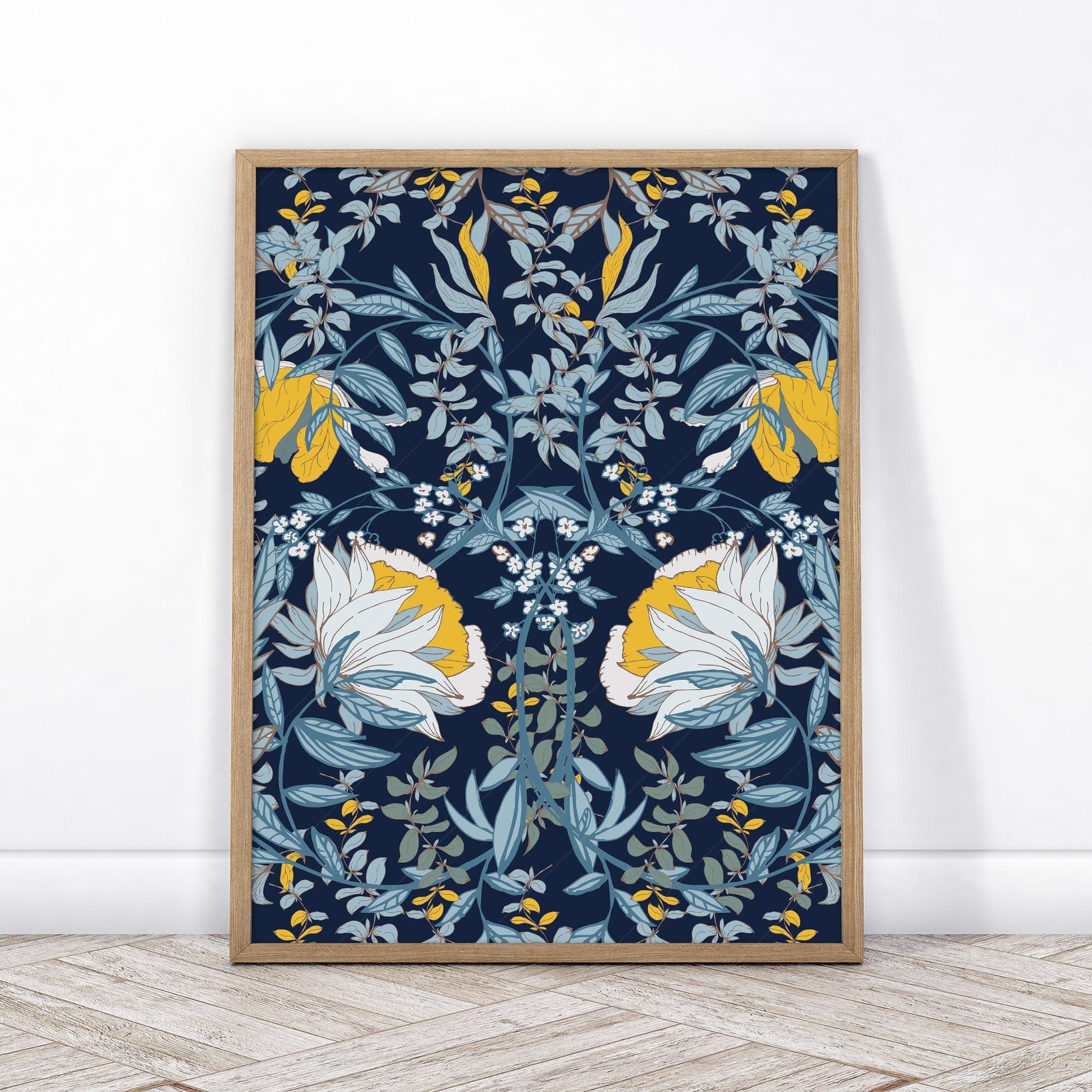 Home Poster Decor Single William Morris Print,  Anniversary Gift, Indigo Blue, Living Room Decor