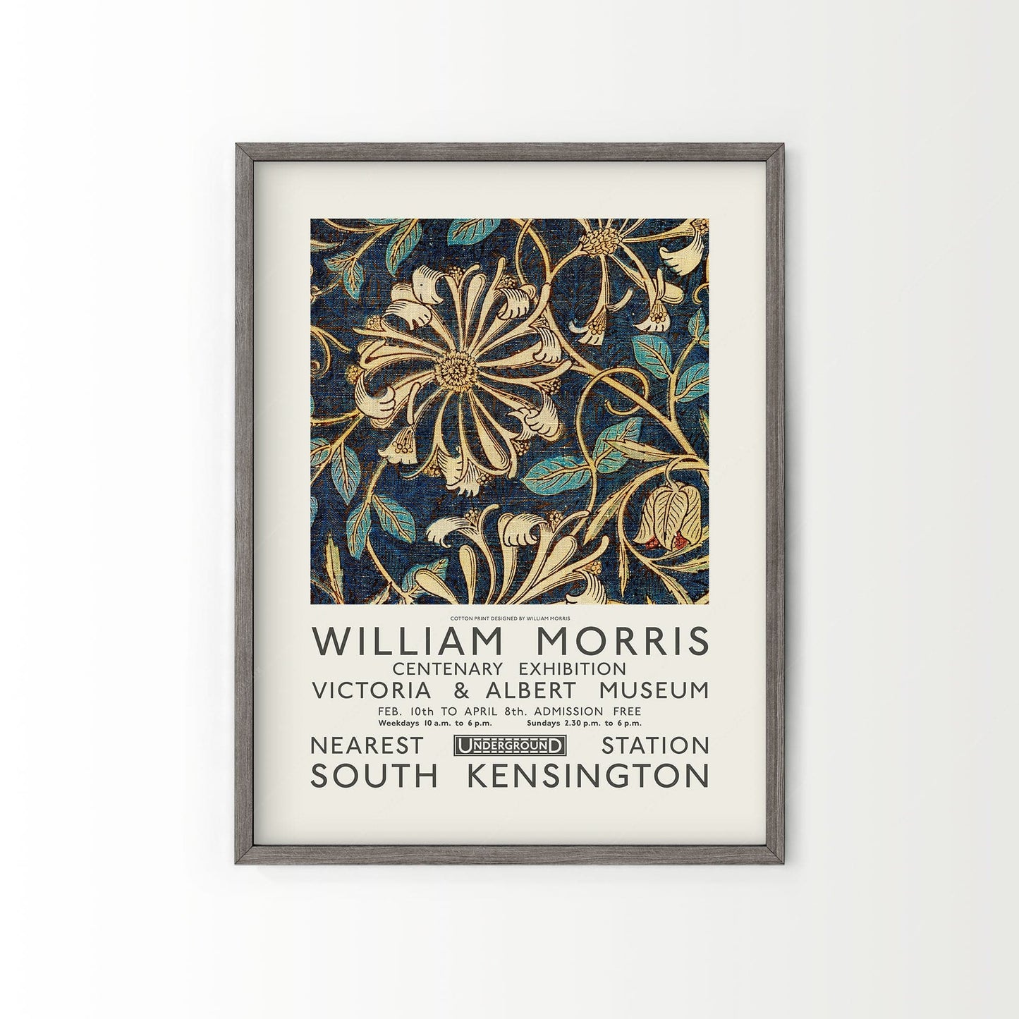 Home Poster Decor Single William Morris Print, Floral Wall Art, Flower Print, Exhibition Poster, Gift Idea 54-1