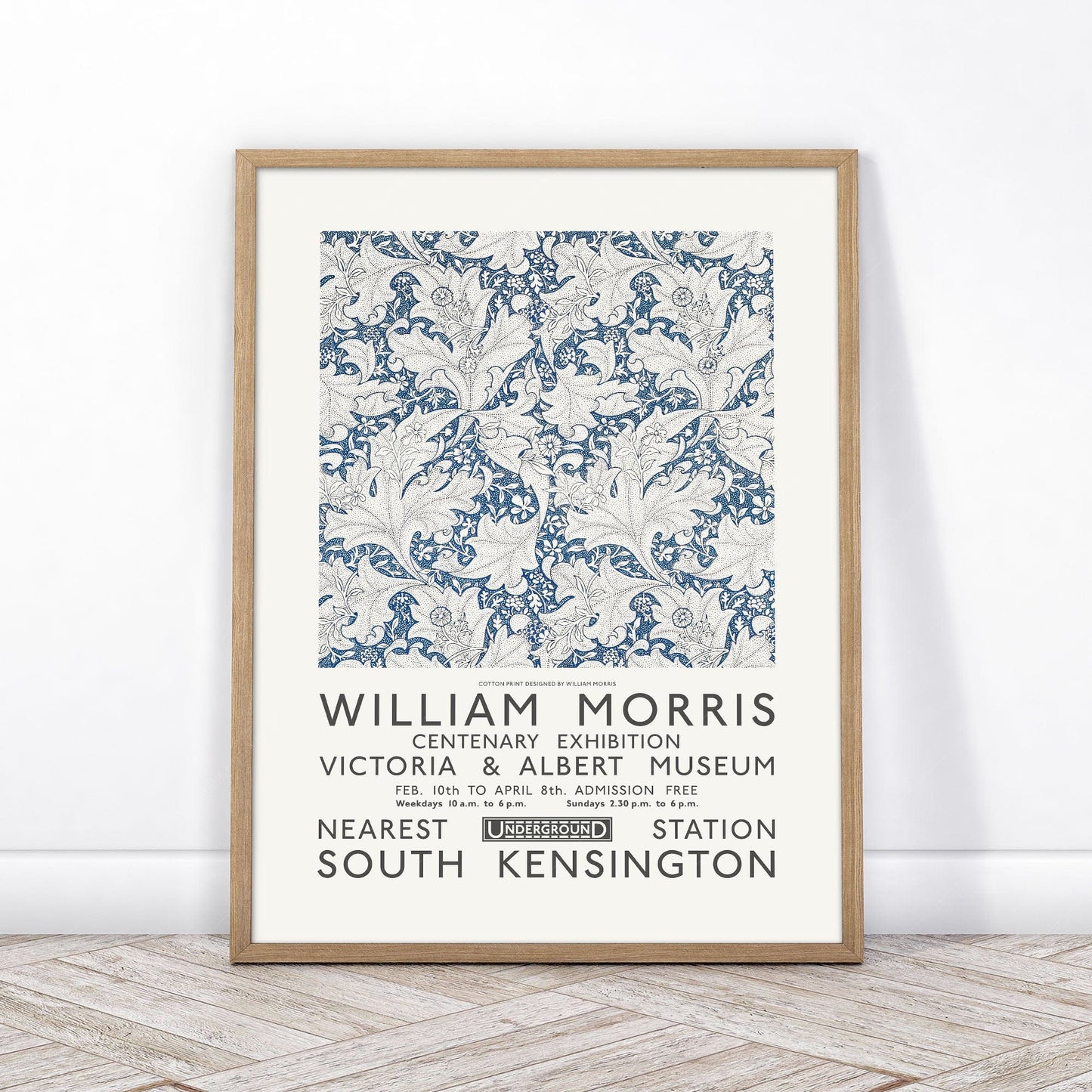 Home Poster Decor Single William Morris Print, Floral Wall Art, Leaves Wall Art, Anniversary Gift 44a