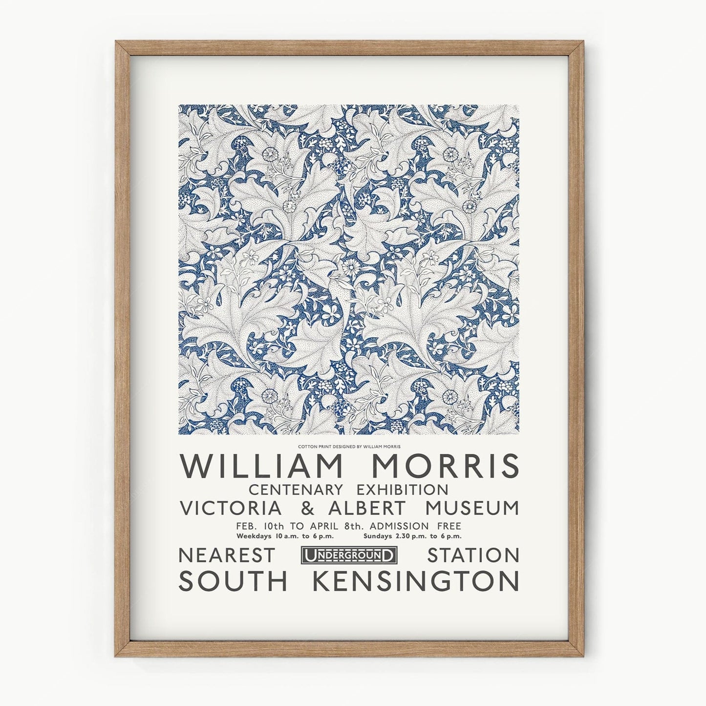 Home Poster Decor Single William Morris Print, Floral Wall Art, Leaves Wall Art, Anniversary Gift 44a