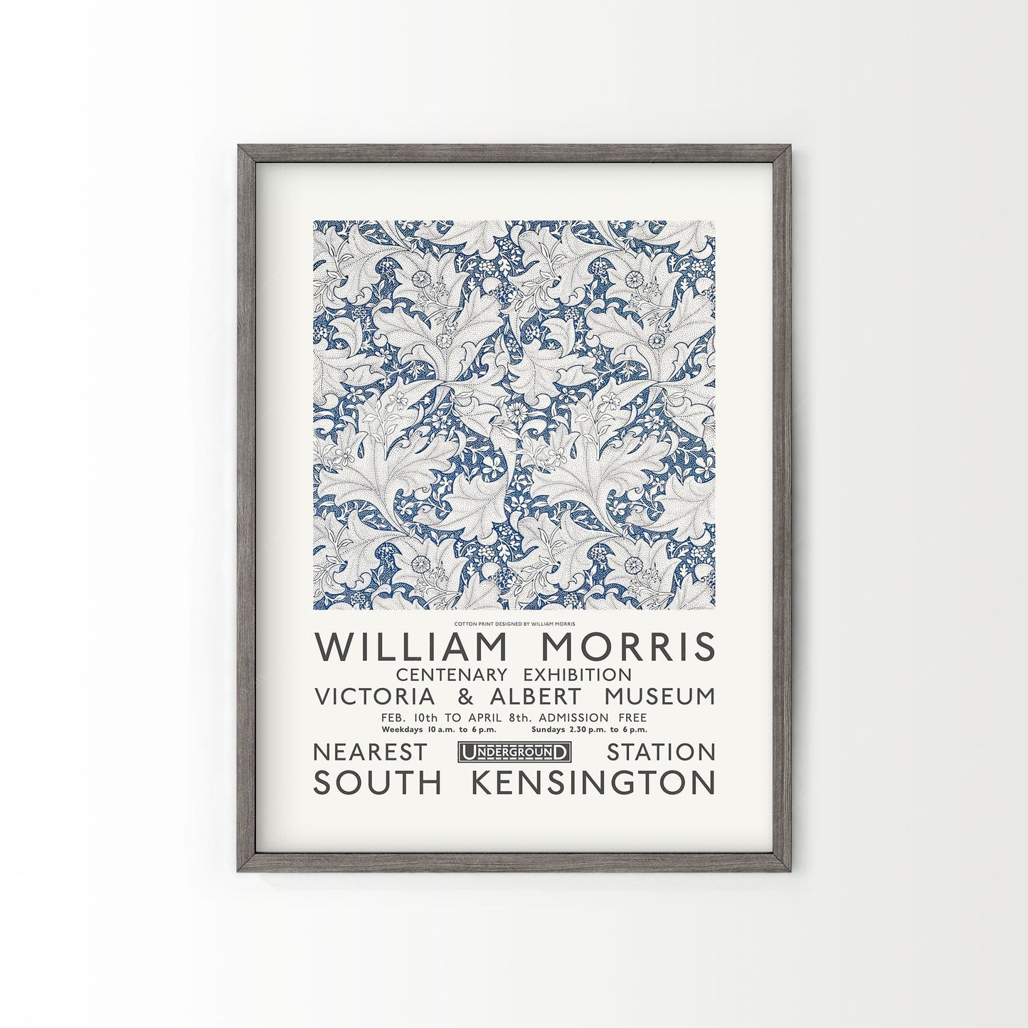 Home Poster Decor Single William Morris Print, Floral Wall Art, Leaves Wall Art, Anniversary Gift 44a