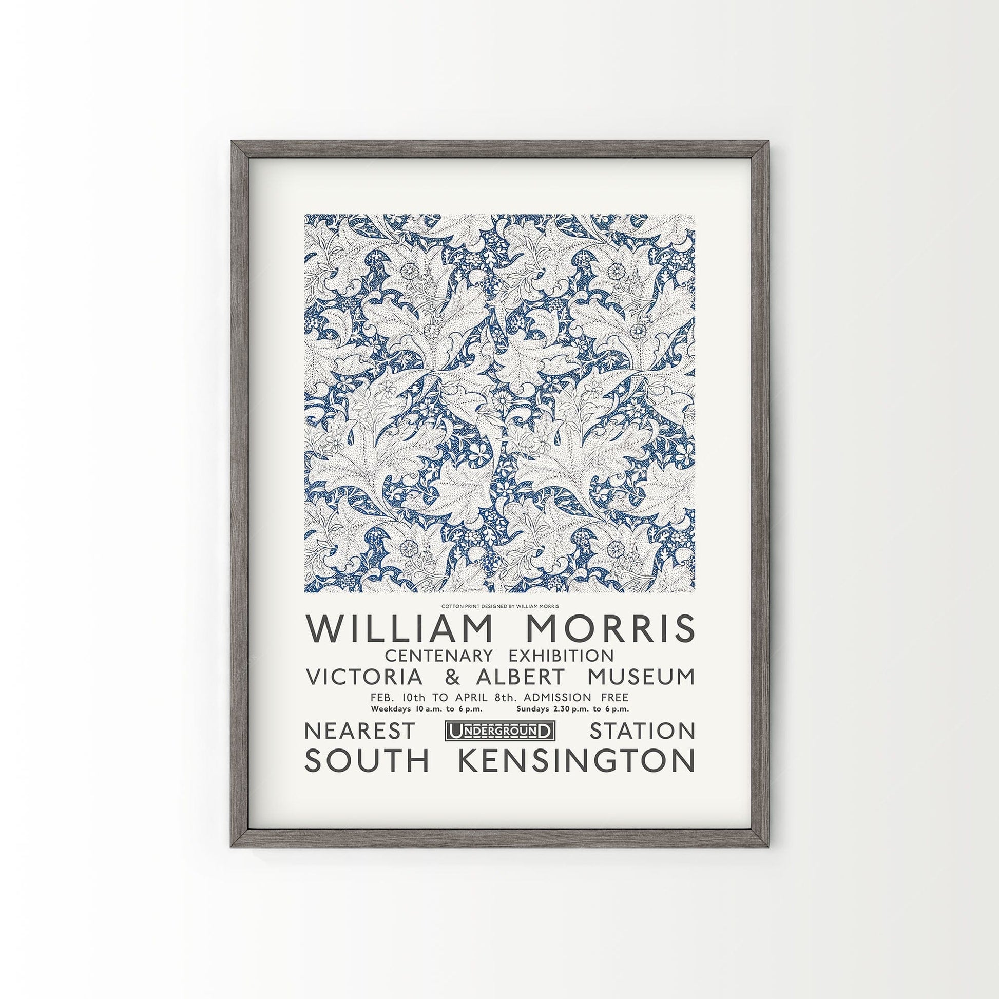 Home Poster Decor Single William Morris Print, Floral Wall Art, Leaves Wall Art, Anniversary Gift 44a