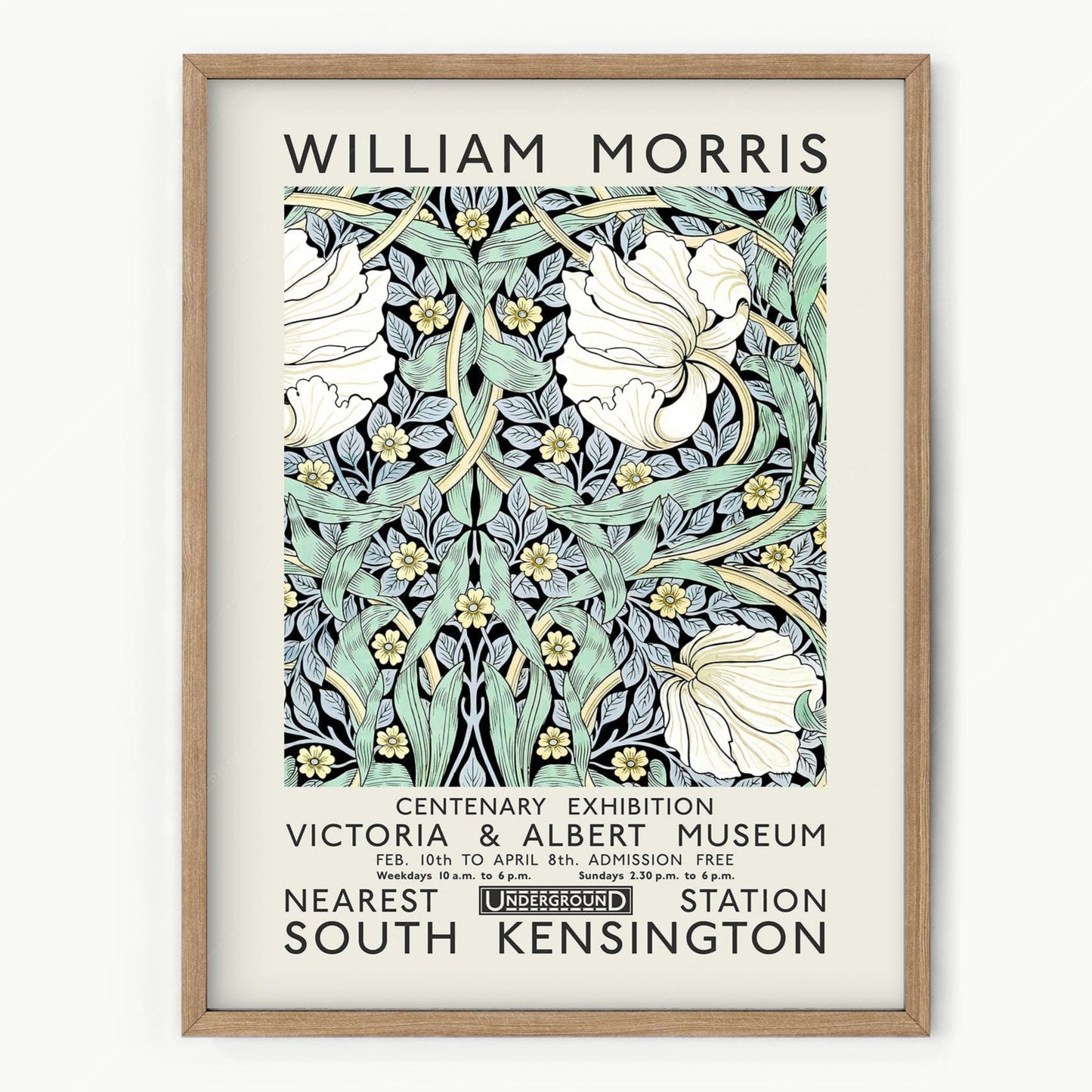 Home Poster Decor Single William Morris Print, Floral Wall Art, Pimpernel Flower