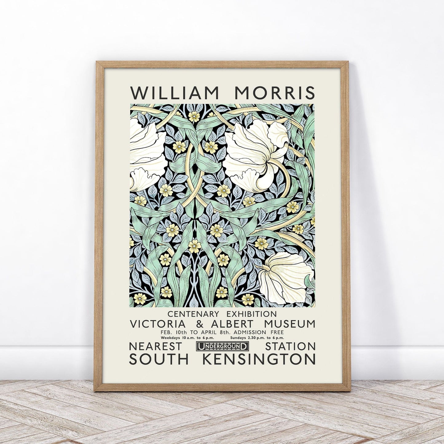 Home Poster Decor Single William Morris Print, Floral Wall Art, Pimpernel Flower