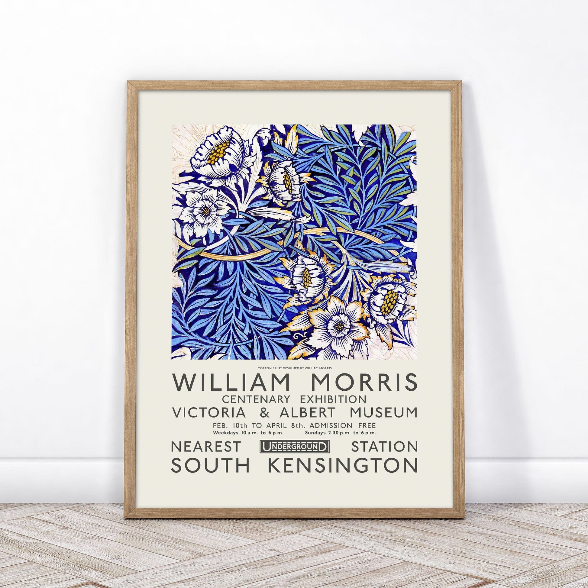 Home Poster Decor Single William Morris print, Flower Wall Art, Bedroom Decor, Gift Idea, Tulip and Willow Indigo