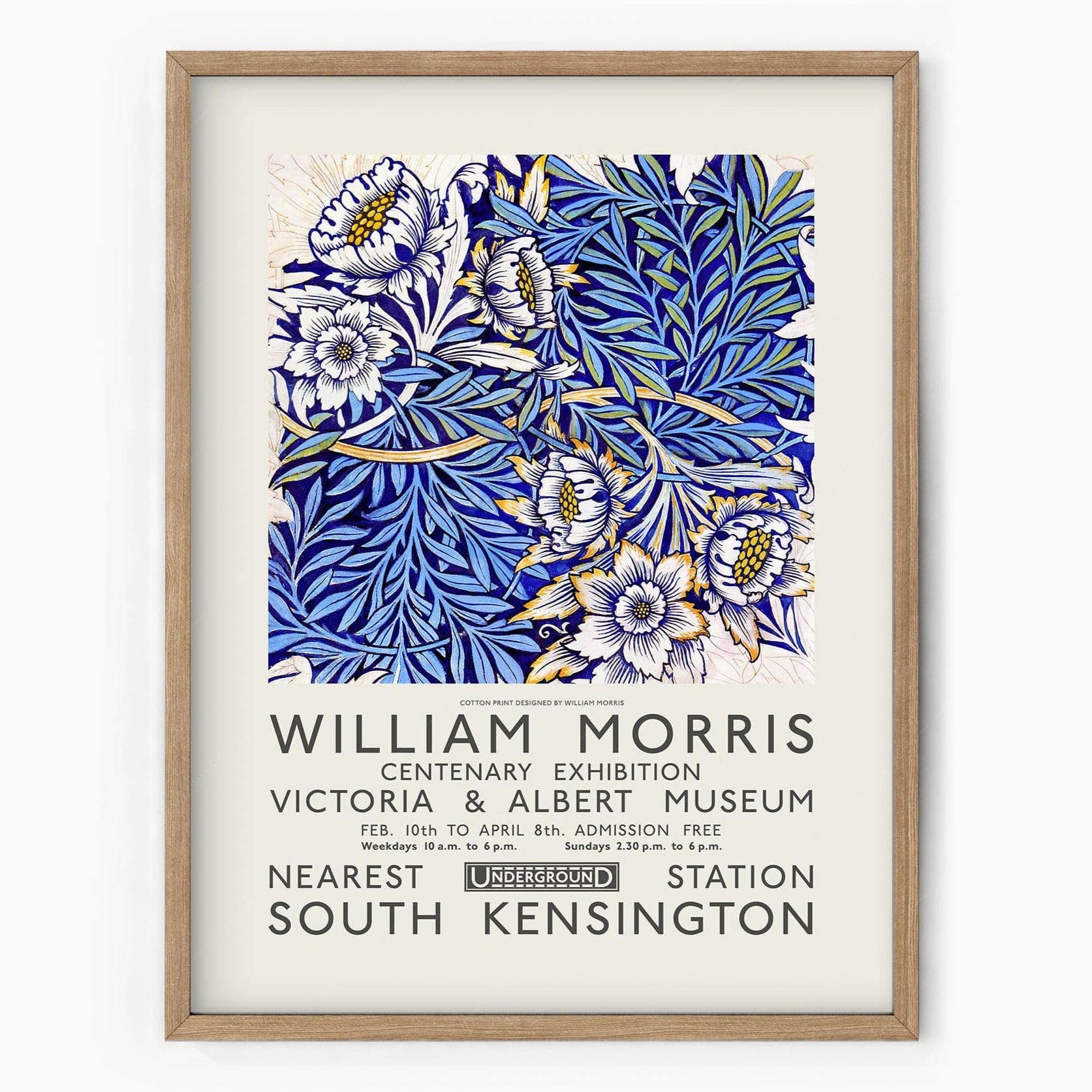 Home Poster Decor Single William Morris print, Flower Wall Art, Bedroom Decor, Gift Idea, Tulip and Willow Indigo