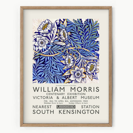 Home Poster Decor Single William Morris print, Flower Wall Art, Bedroom Decor, Gift Idea, Tulip and Willow Indigo