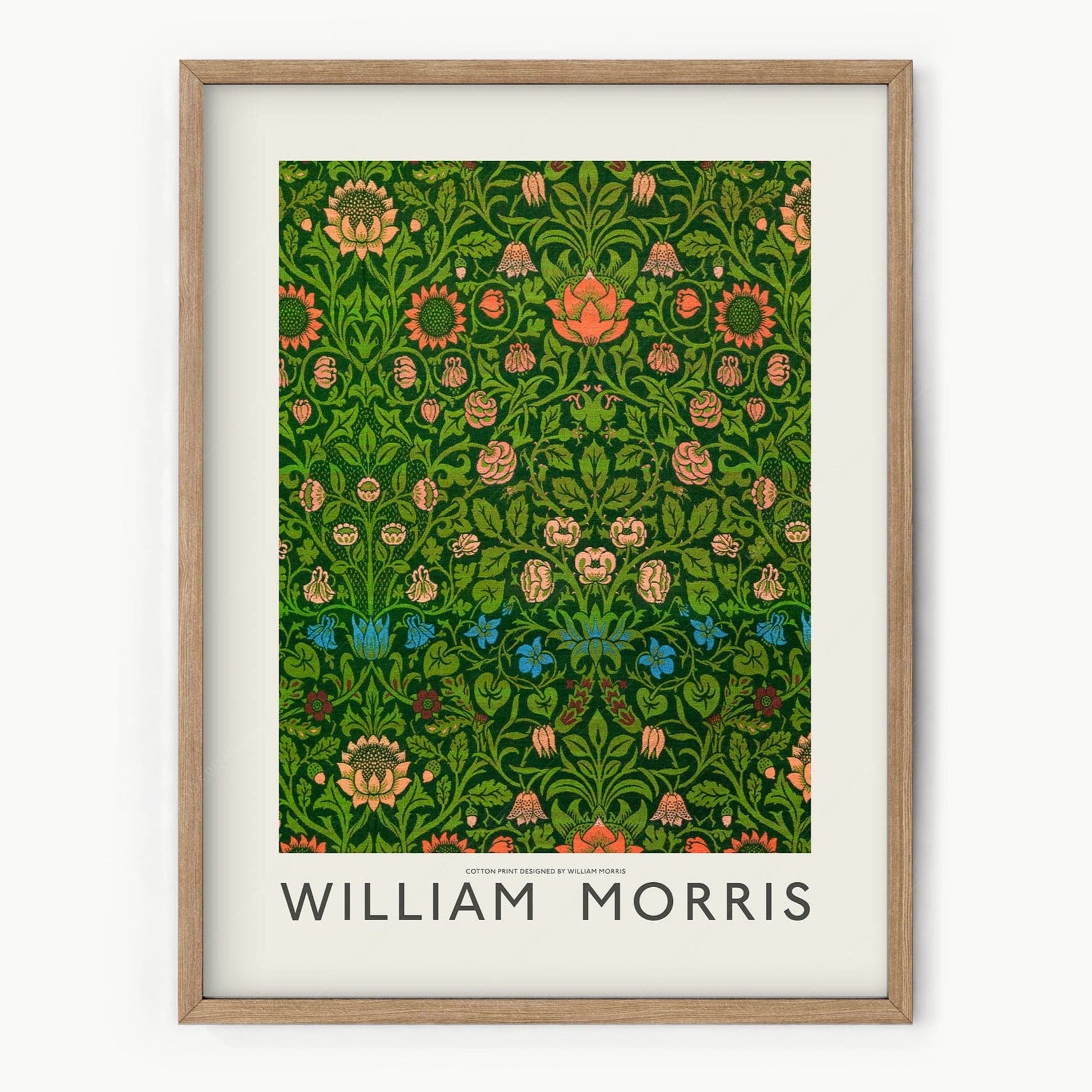 Home Poster Decor Single William Morris print, Flower Wall Art, Sunflower Print, Women Office Wall Decor, Emerald Green Abstract 25