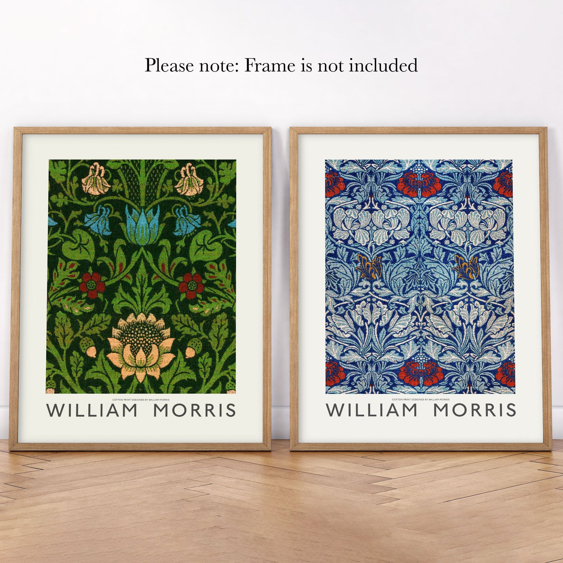 Home Poster Decor Set of 2 William Morris, Set of 2 Print, Marigold, Bedroom Wall Art, Green and Blue