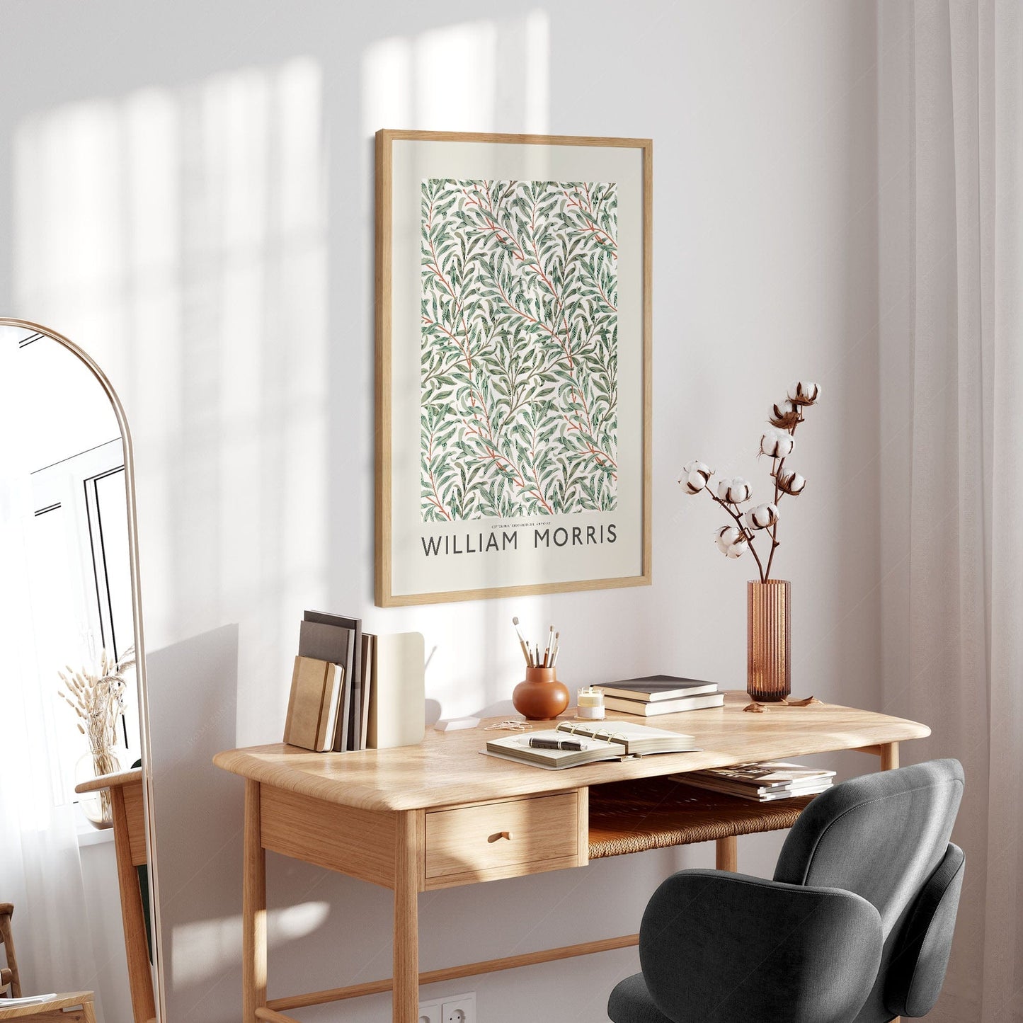 Home Poster Decor Single William Morris, Willow Bough, Abstract Art Print, Leaves pattern